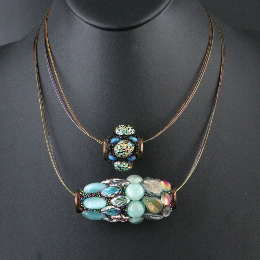 Corki Weeks Kaleidoscope-Inspired Pendants on Cable Necklaces