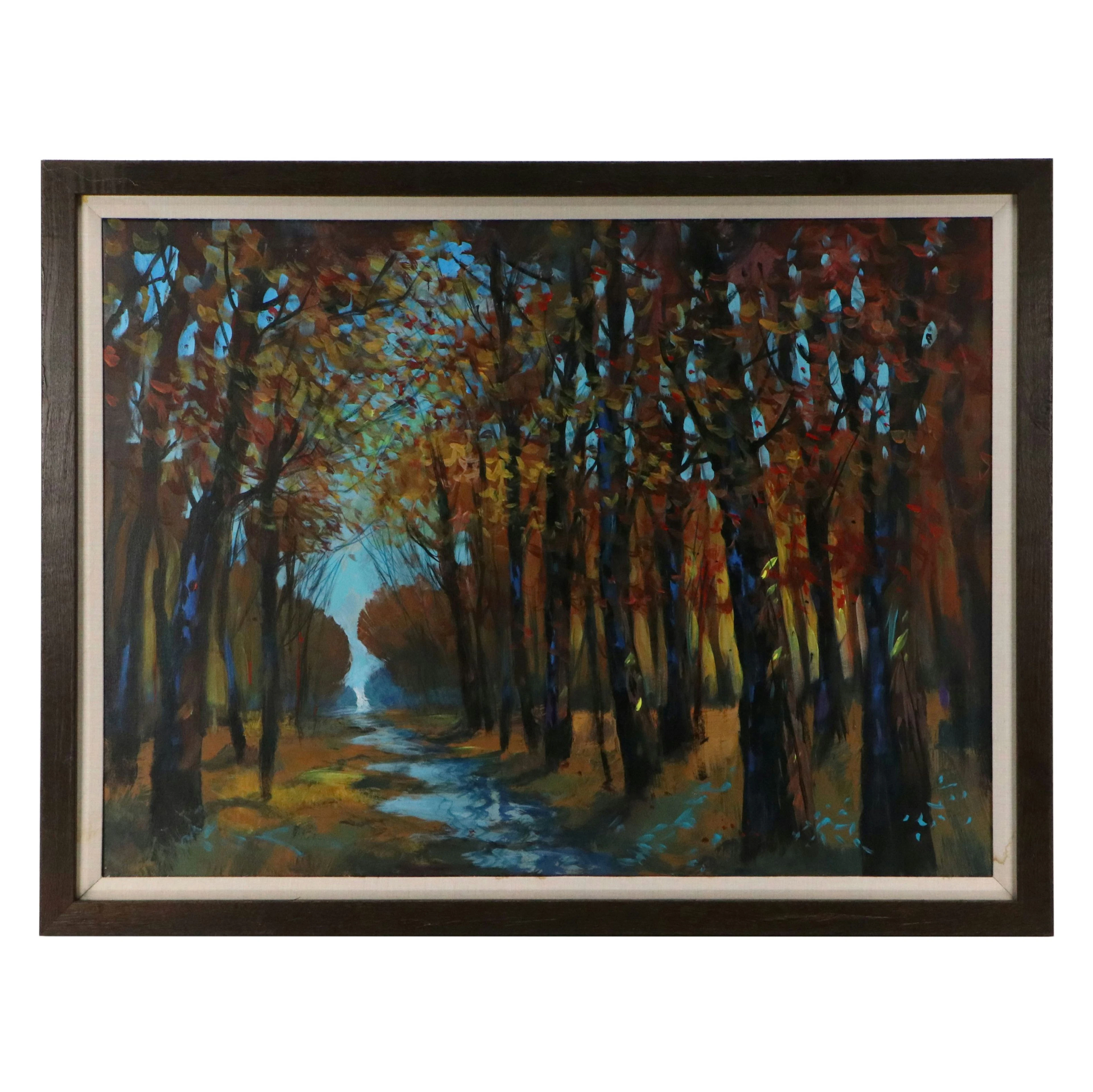 Michael Schofield Oil Painting of Autumnal Landscape, 21st Century