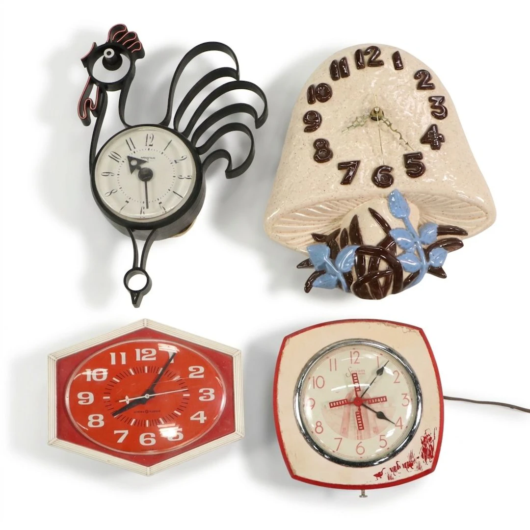 Sessions with Other Vintage Novelty Wall Clocks, Early to Mid-20th Century