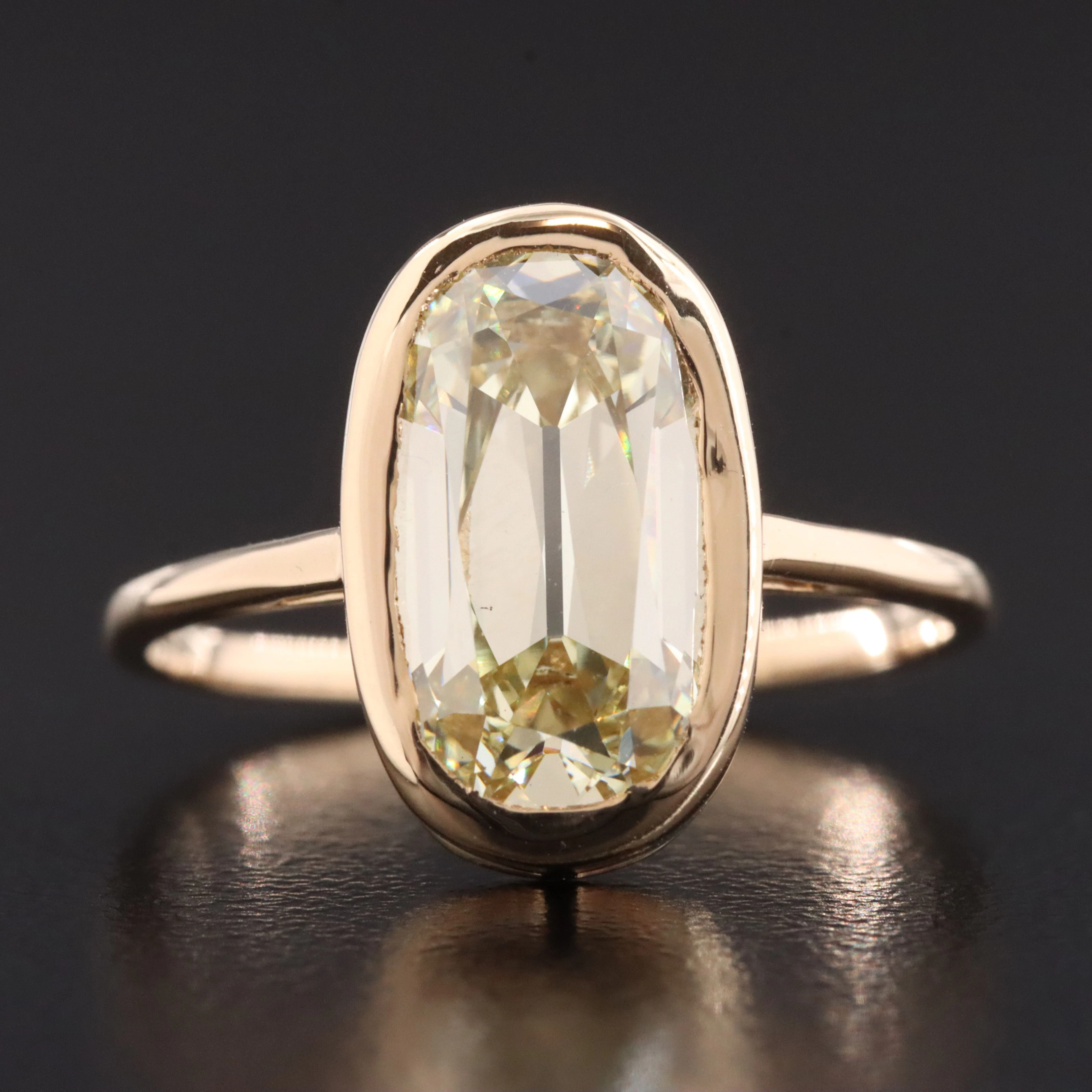 14K 3.08 CT Lab Grown Diamond Ring with IGI Report