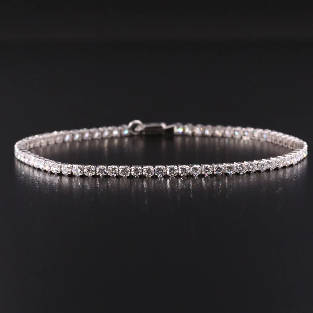 14K 3.24 CTW Lab Grown Diamond Bracelet with IGI Report