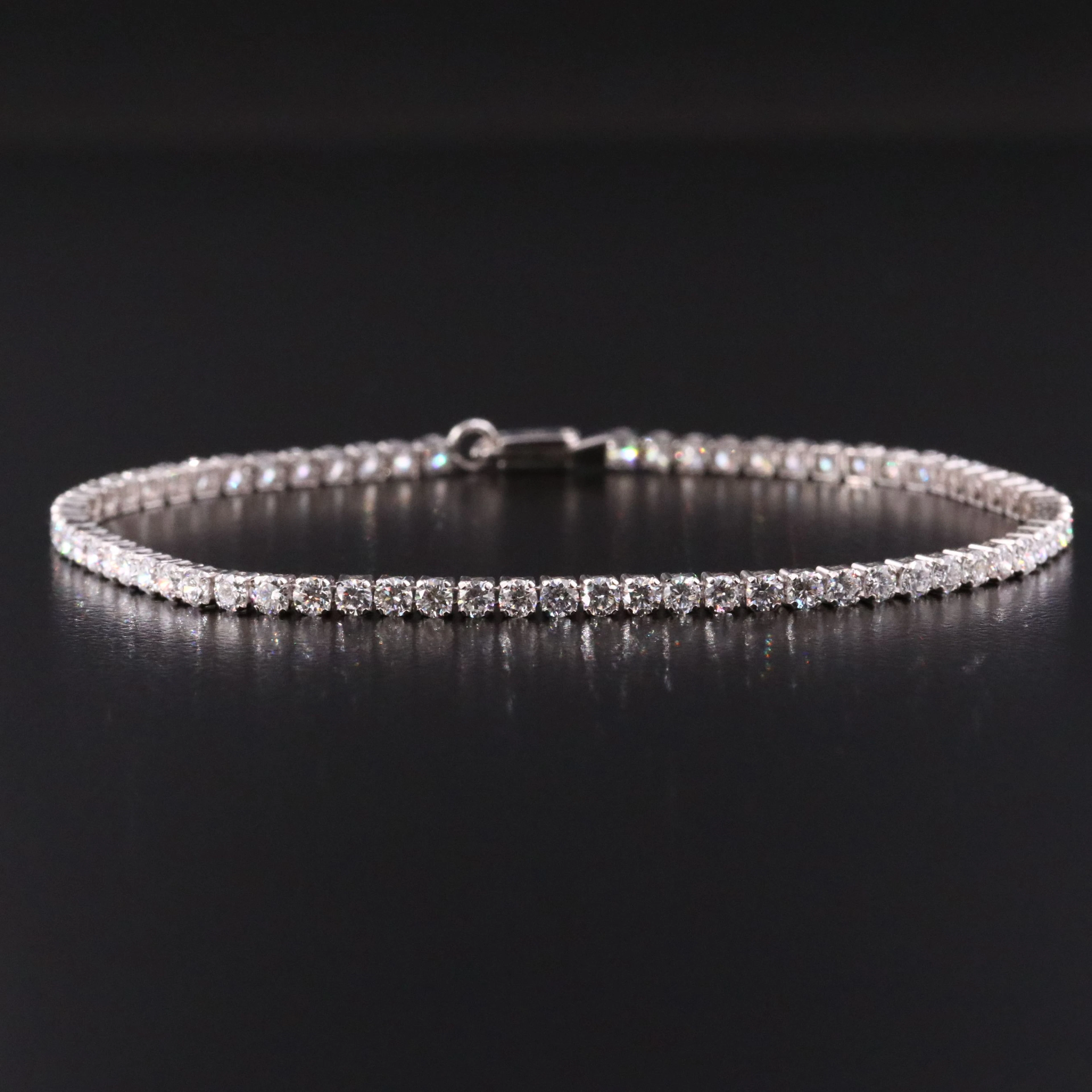 14K 3.24 CTW Lab Grown Diamond Bracelet with IGI Report
