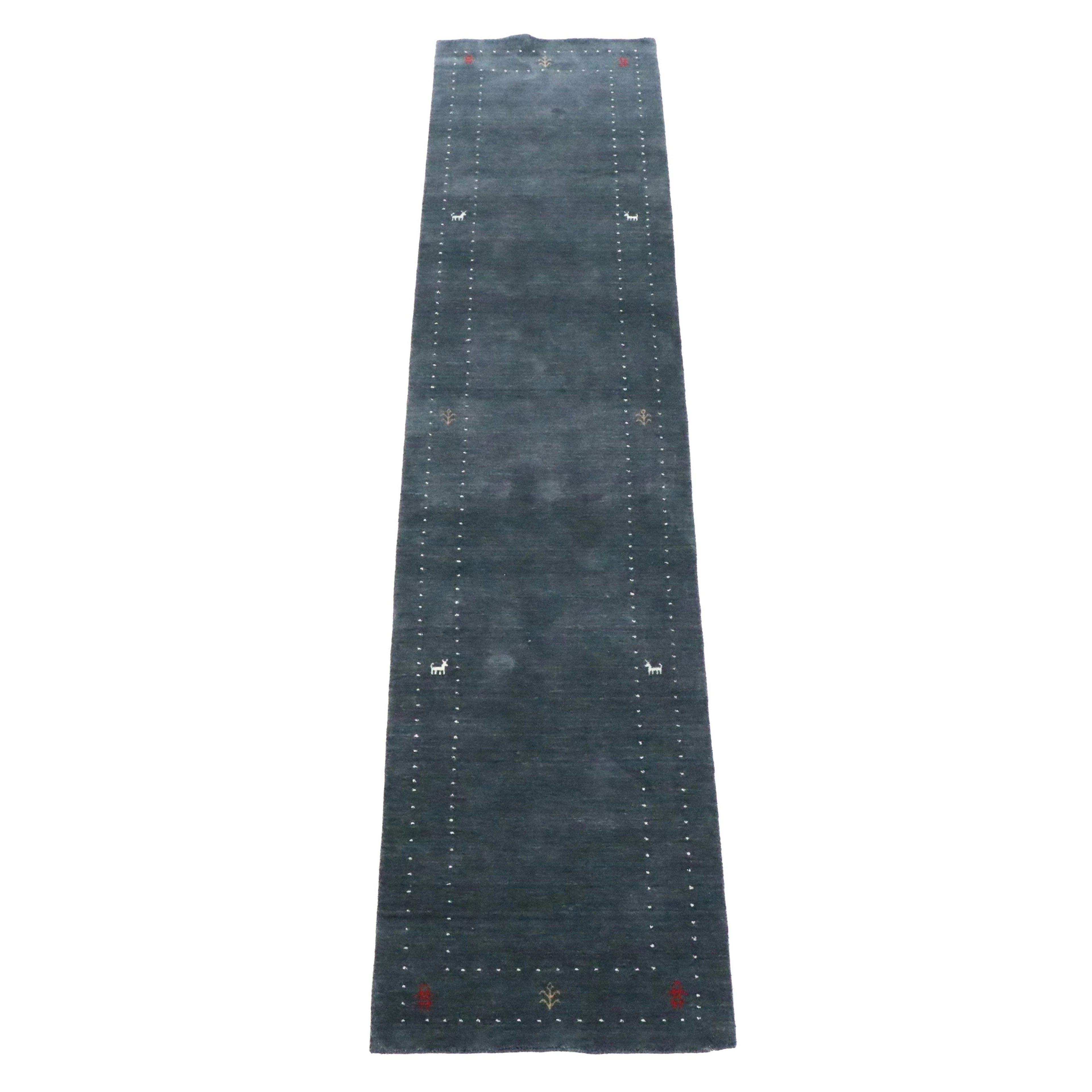 3' x 13'8 Hand-Knotted Persian Gabbeh Carpet Runner Long Rug