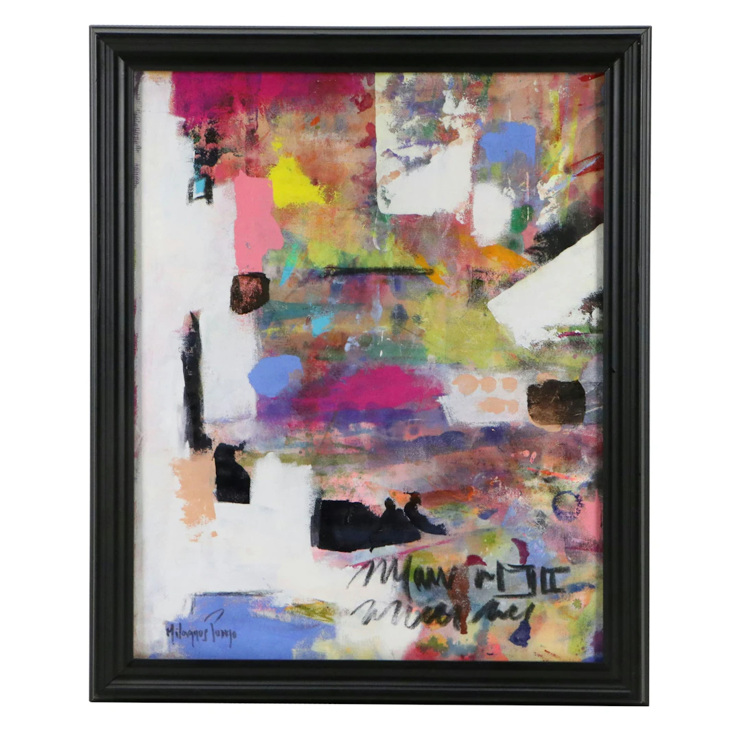 Milagros Pongo Abstract Mixed Media Painting "Miracle V"