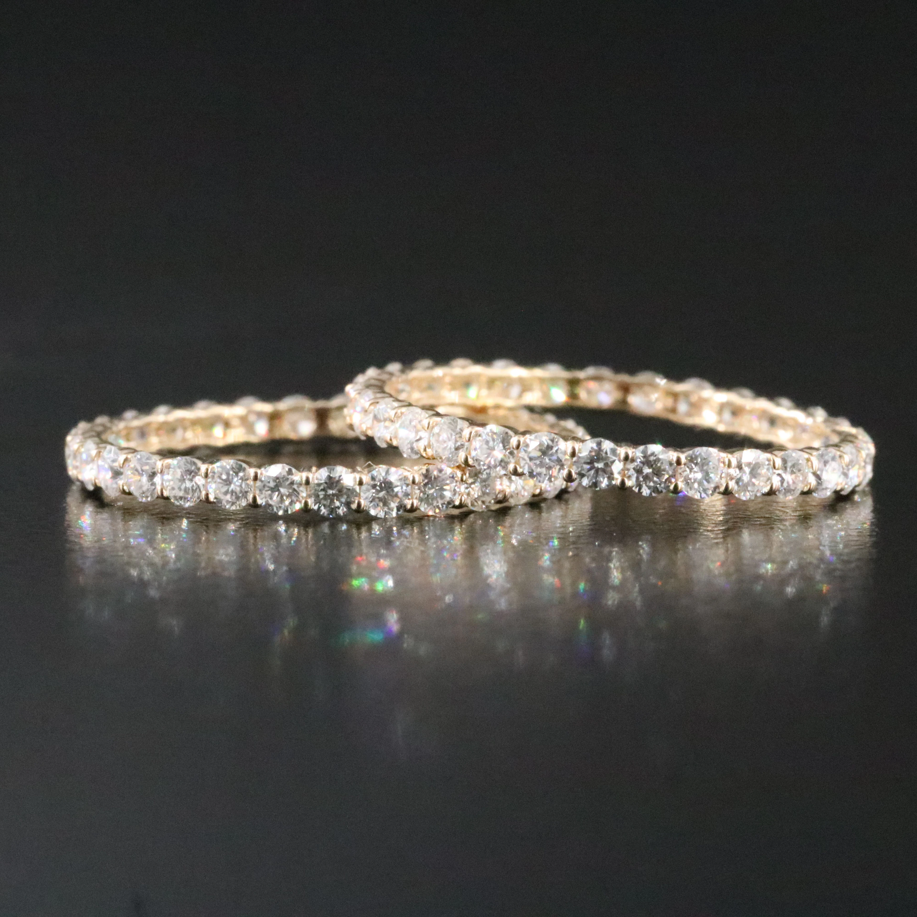 14K 1.52 CTW Diamond Stacking Eternity Bands
