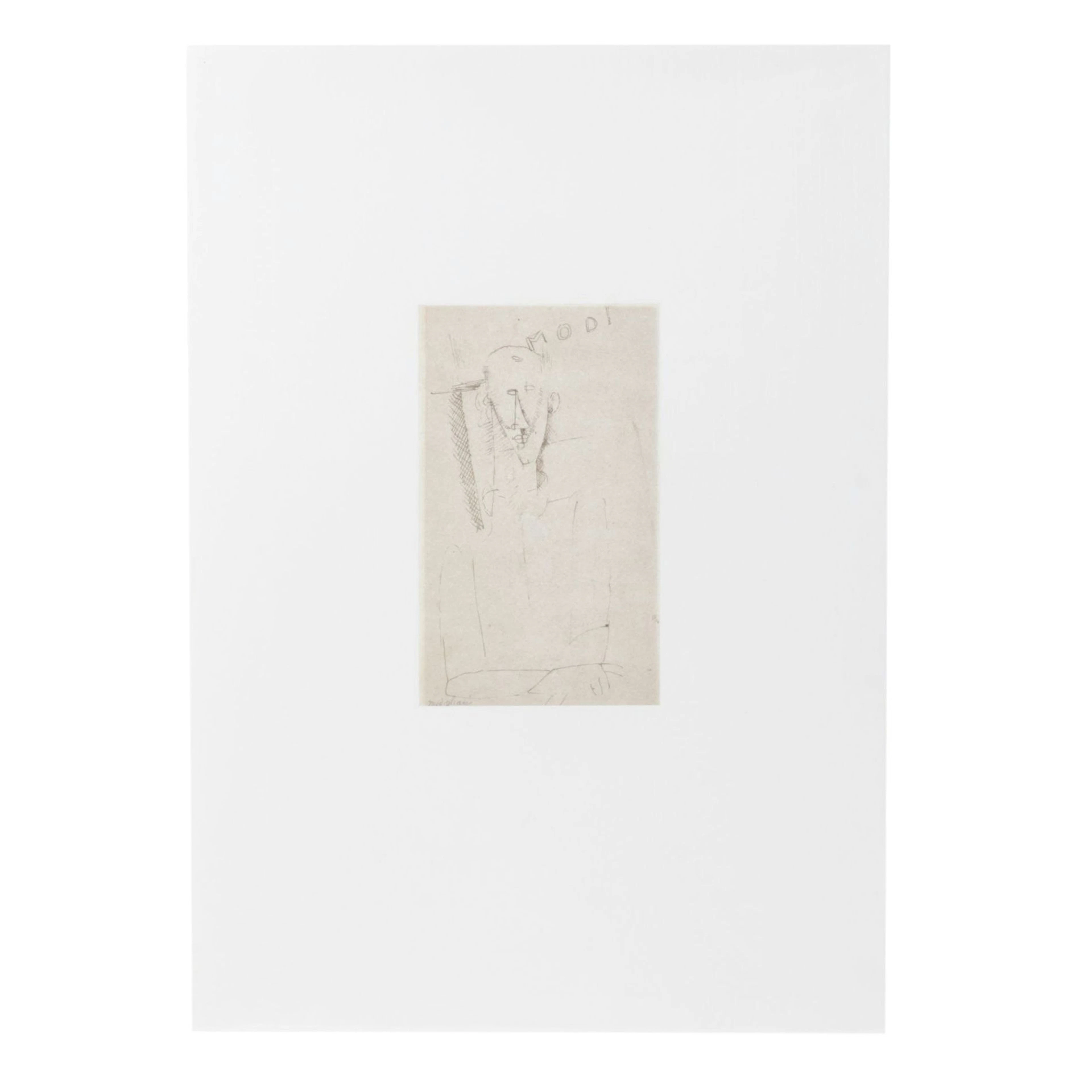Offset Lithograph After Amedeo Modigliani "Modi Ritratto di Uomo"