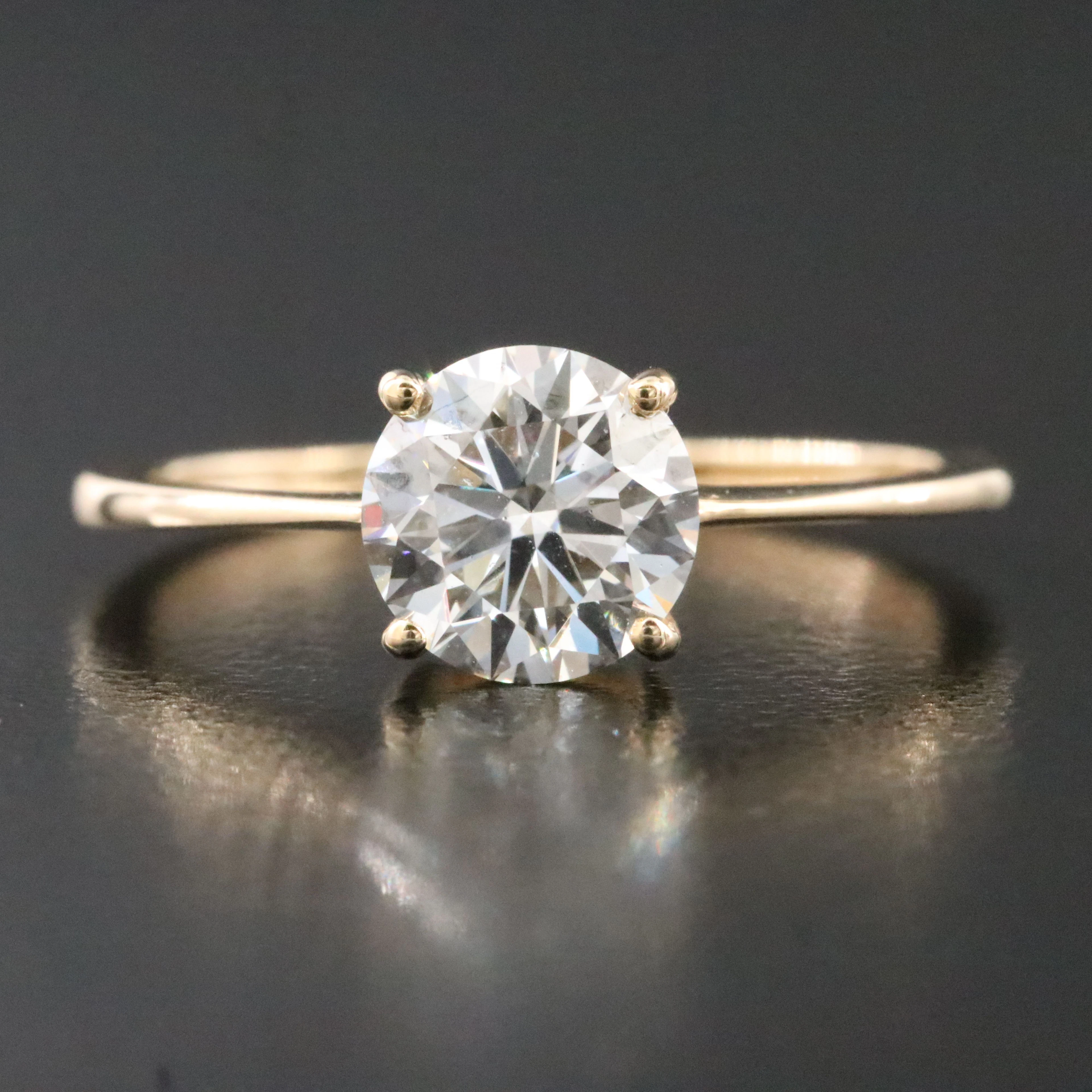 14K 1.25 CT Lab Grown Diamond Ring with IGI Report