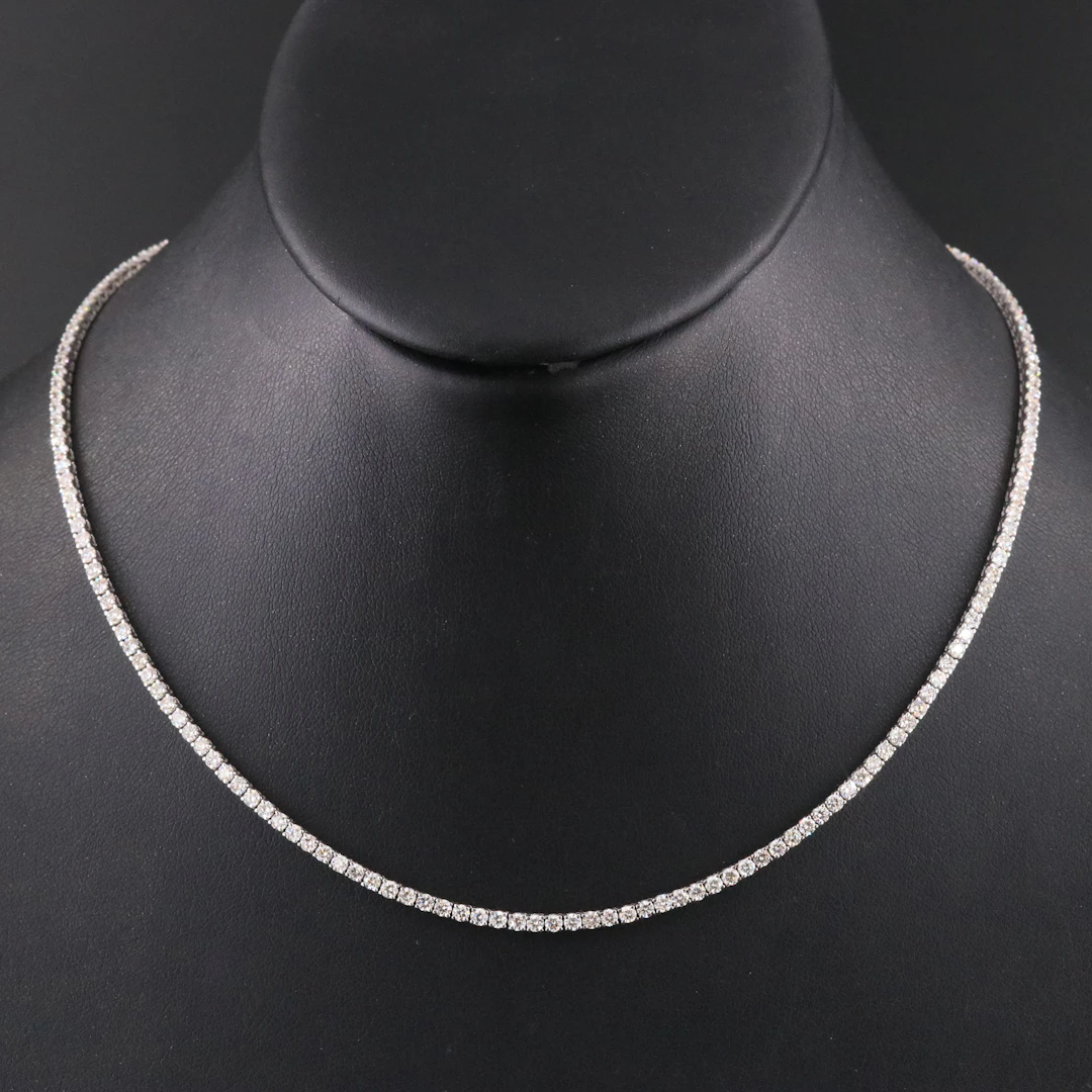 14K 7.02 CTW Diamond Rivière Necklace