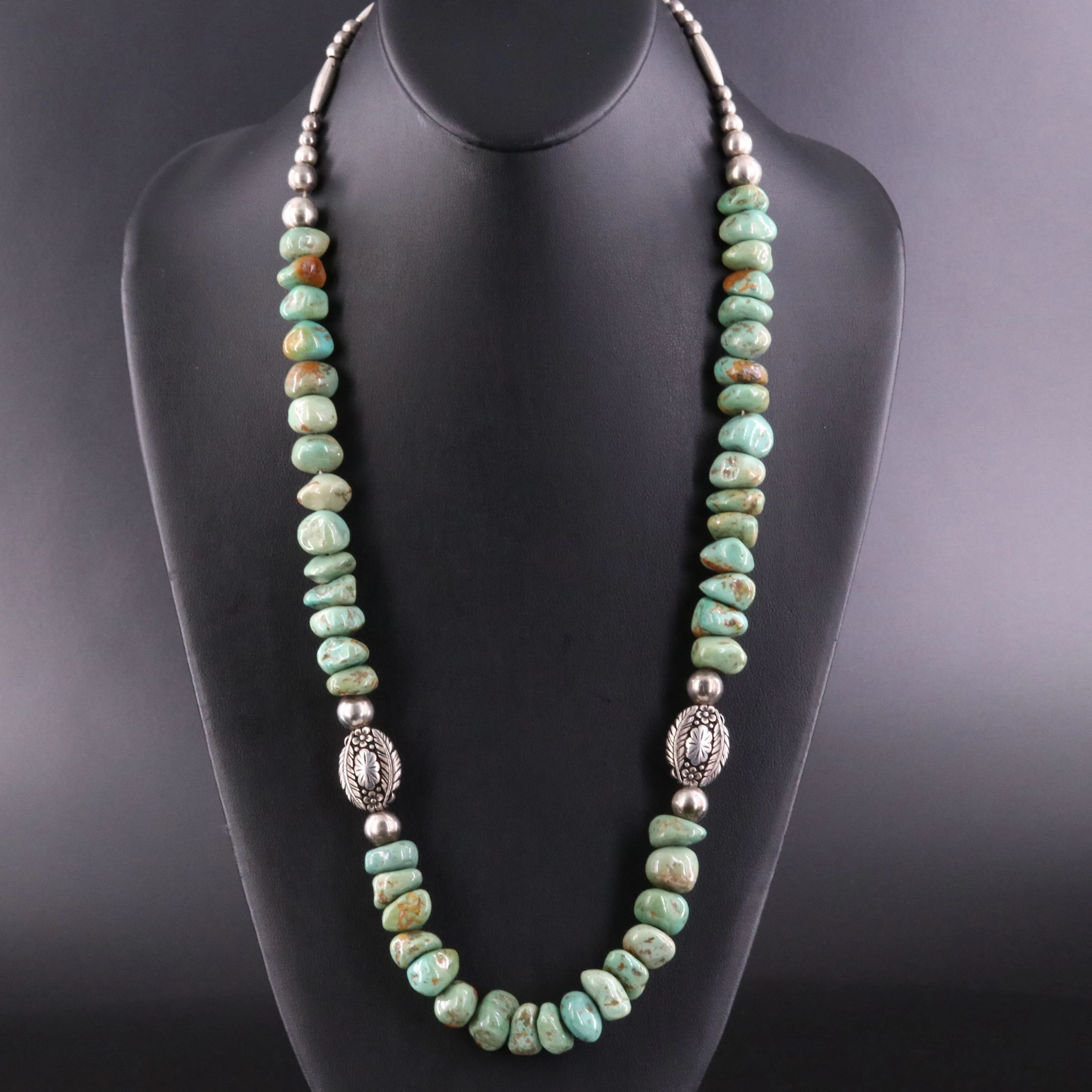 Western Style Turquoise Bead Necklace