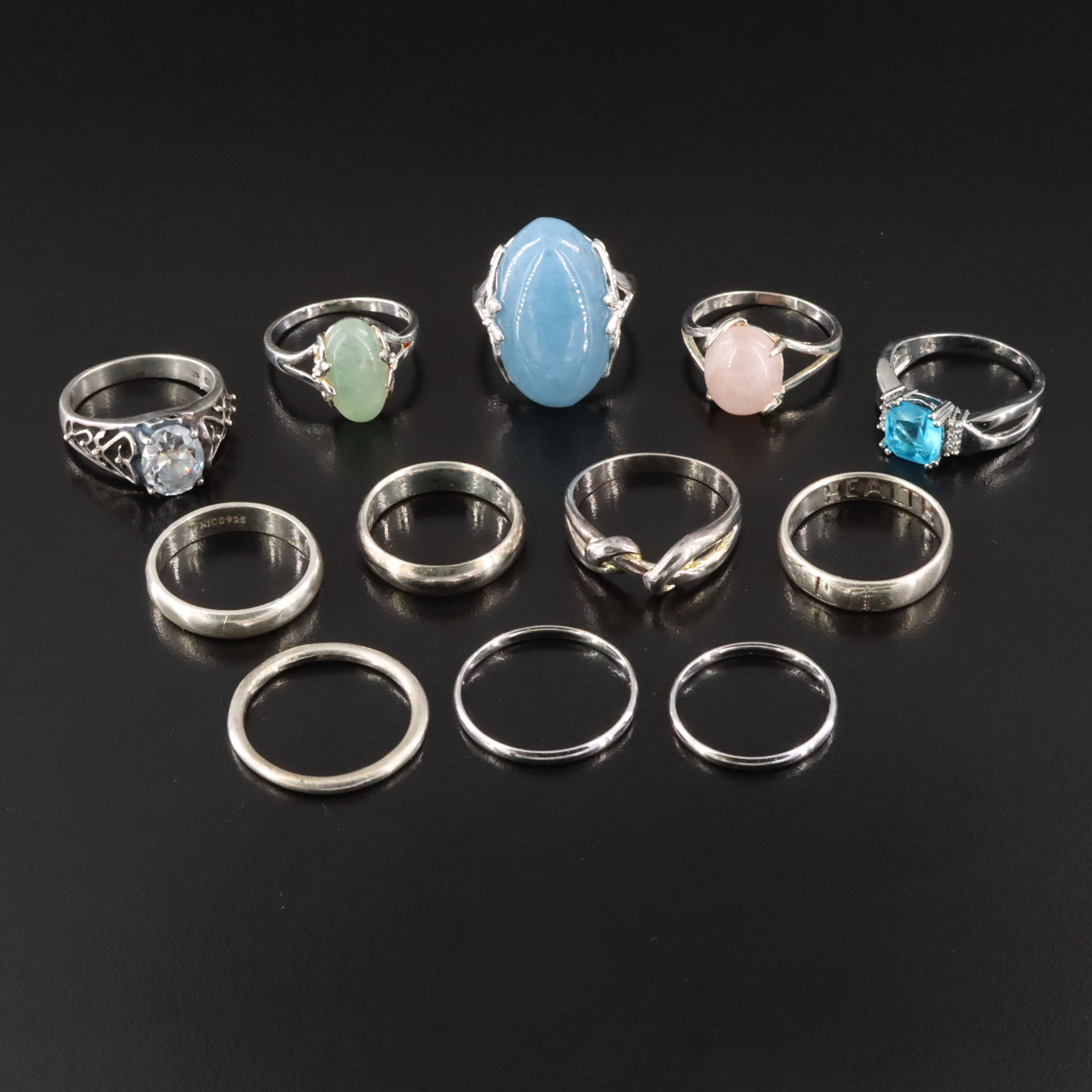 Mexican Made, Pandora and Rose Quartz Featured in Sterling Rings