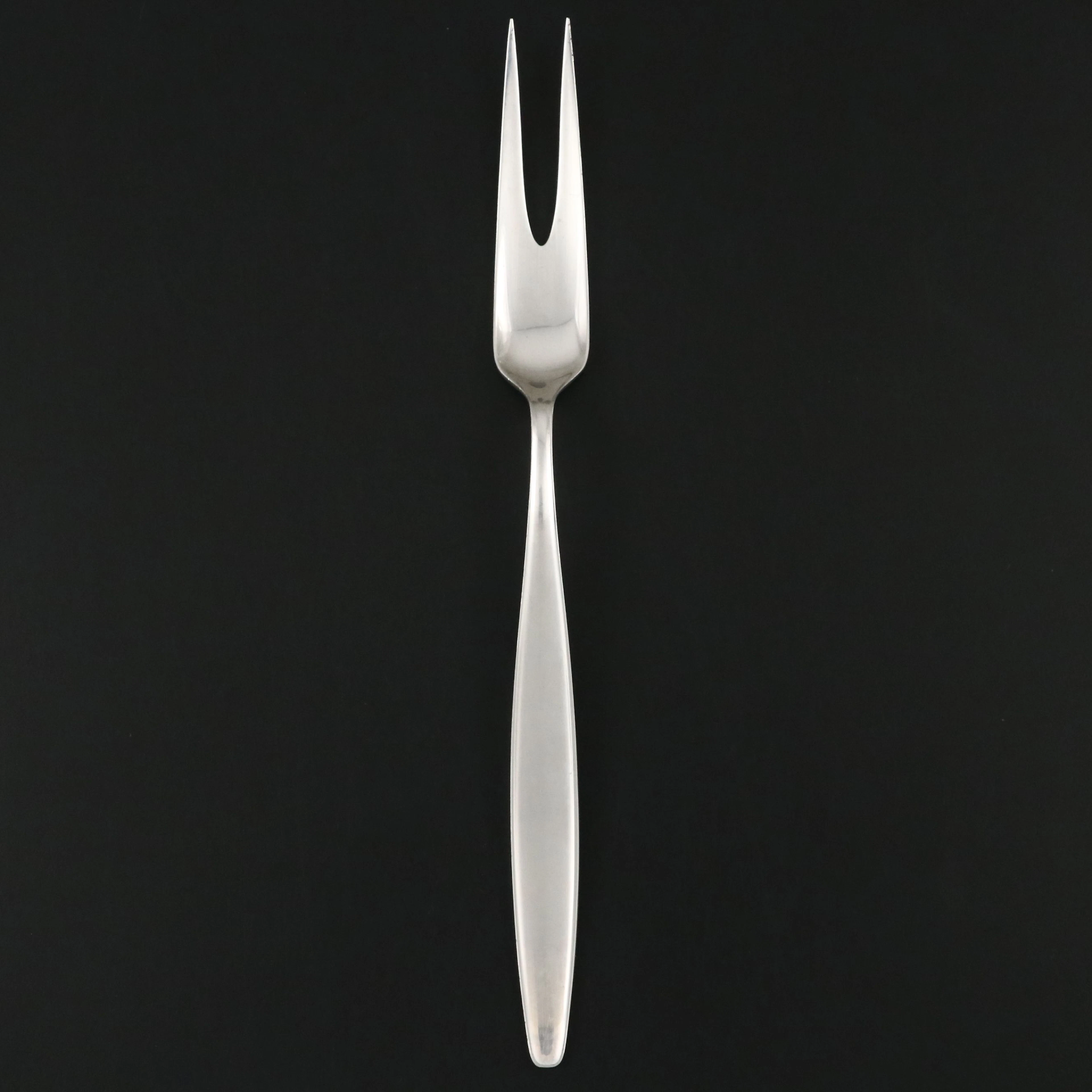 Vintage Georg Jensen "Cypress" Sterling Silver Cold Meat Serving Fork