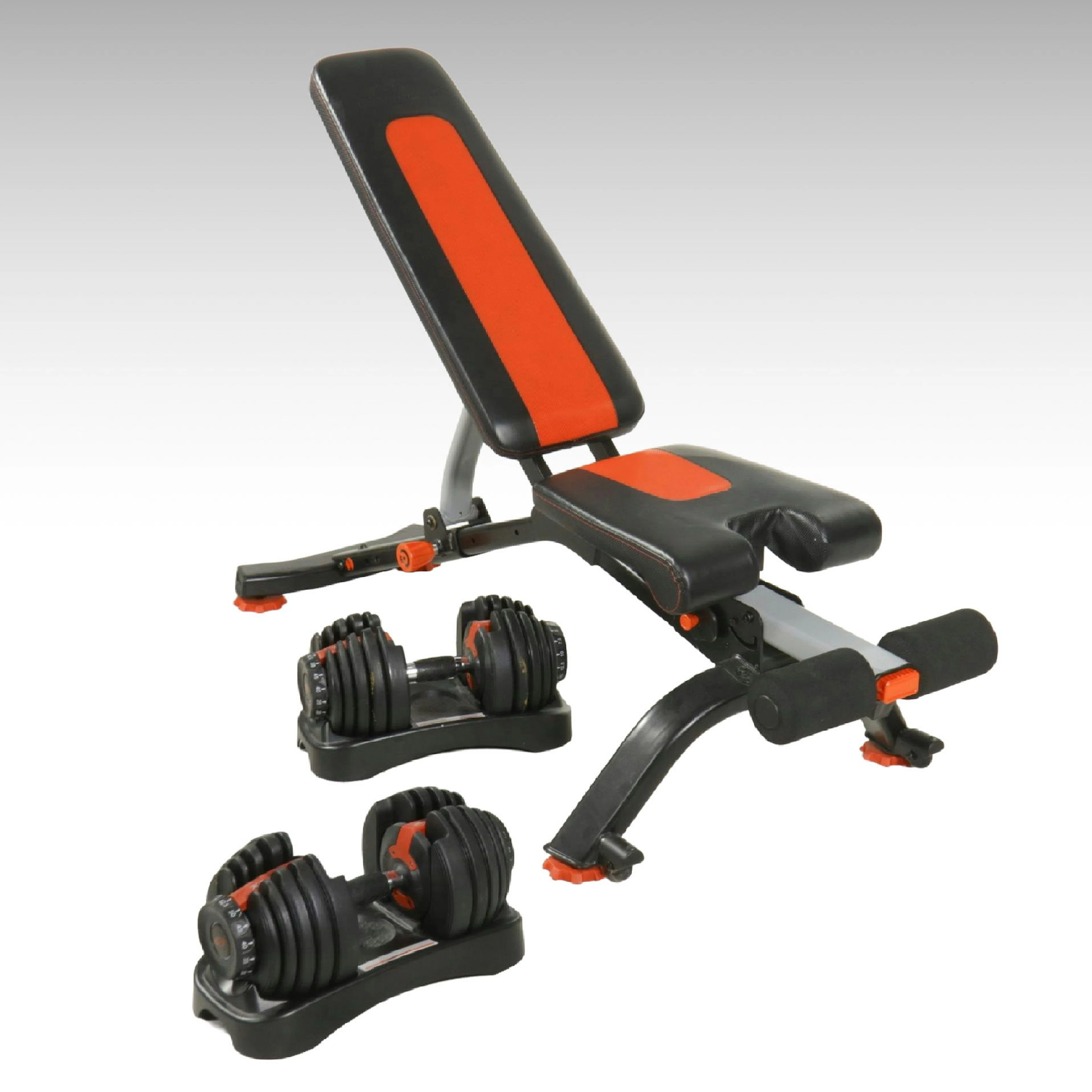 Bowflex Variable Weight Dumbell Set and Fitness Bench, 21st Century