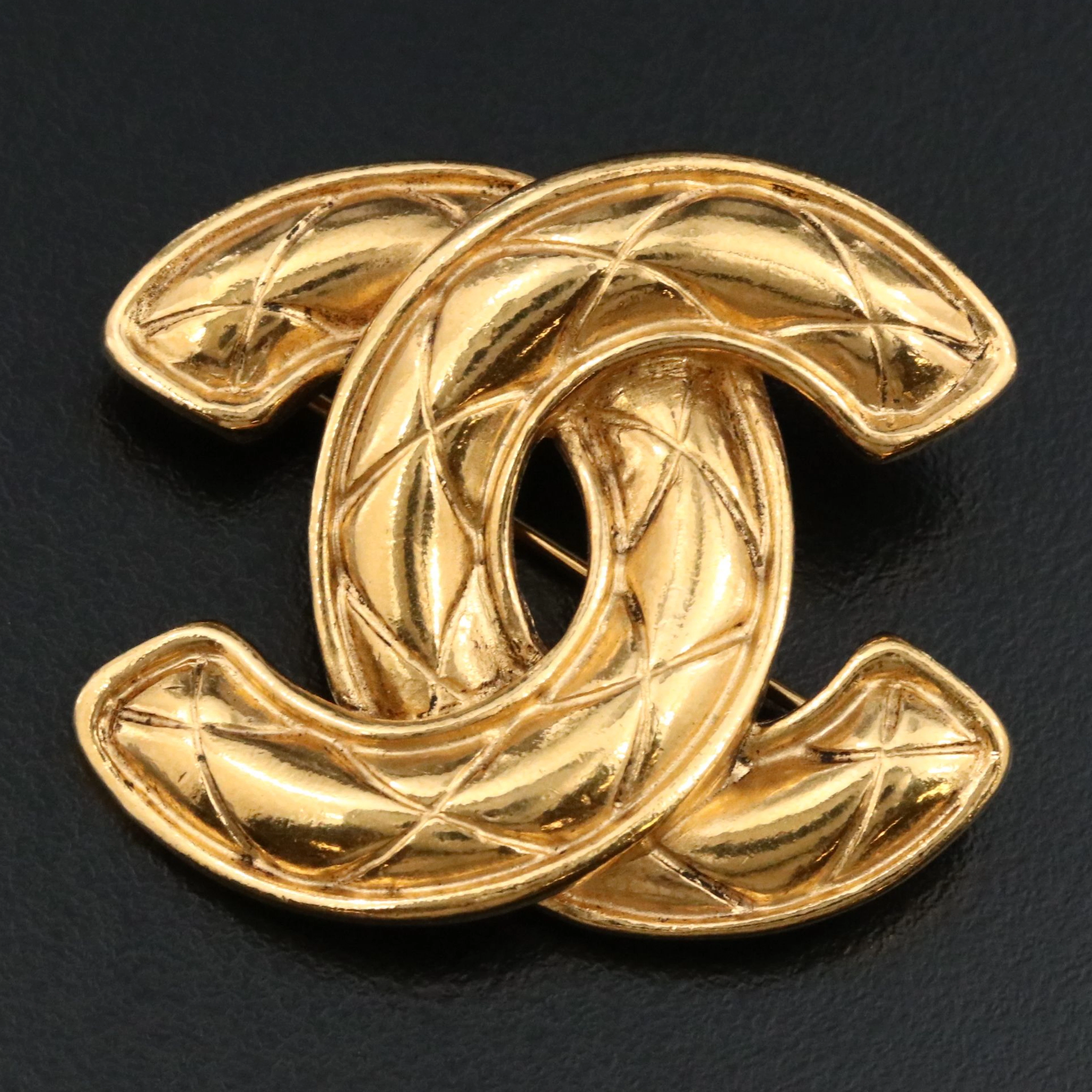 Chanel Quilted CC Brooch