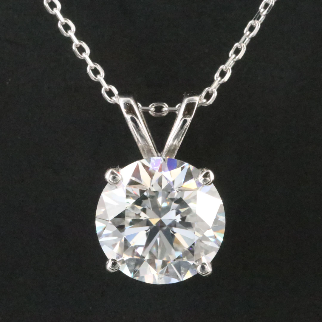 14K 2.09 CT Lab Grown Diamond Necklace with IGI Report