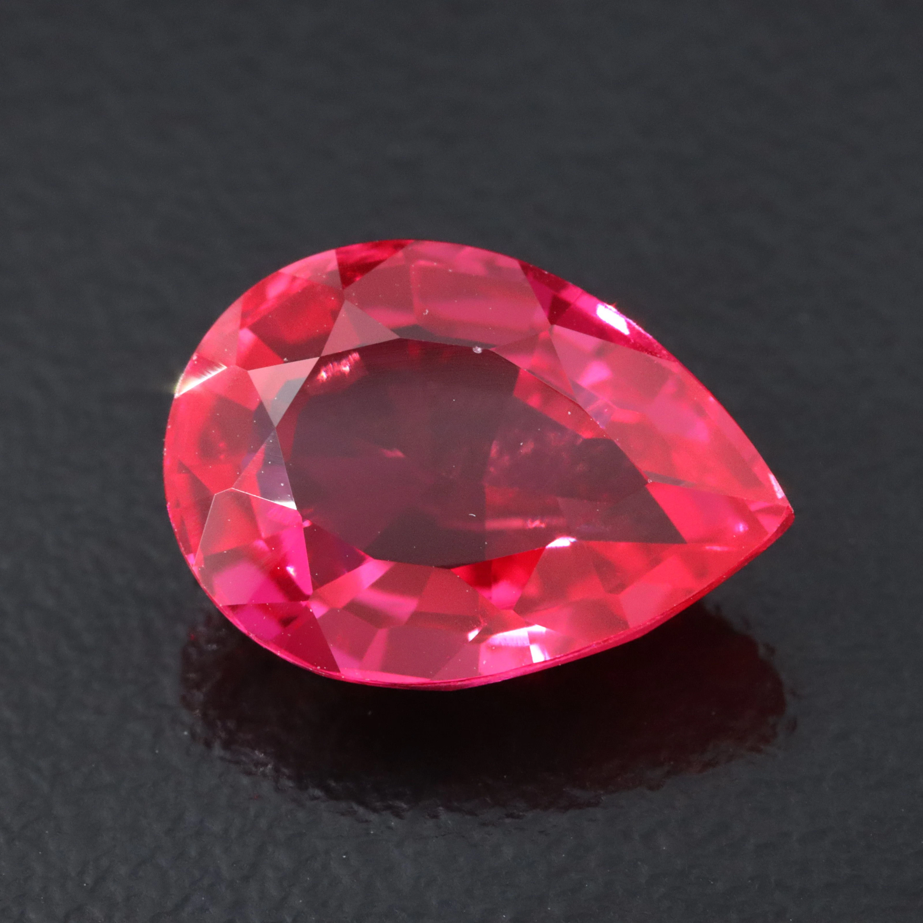 Loose 7.45 CT Lab Grown Ruby