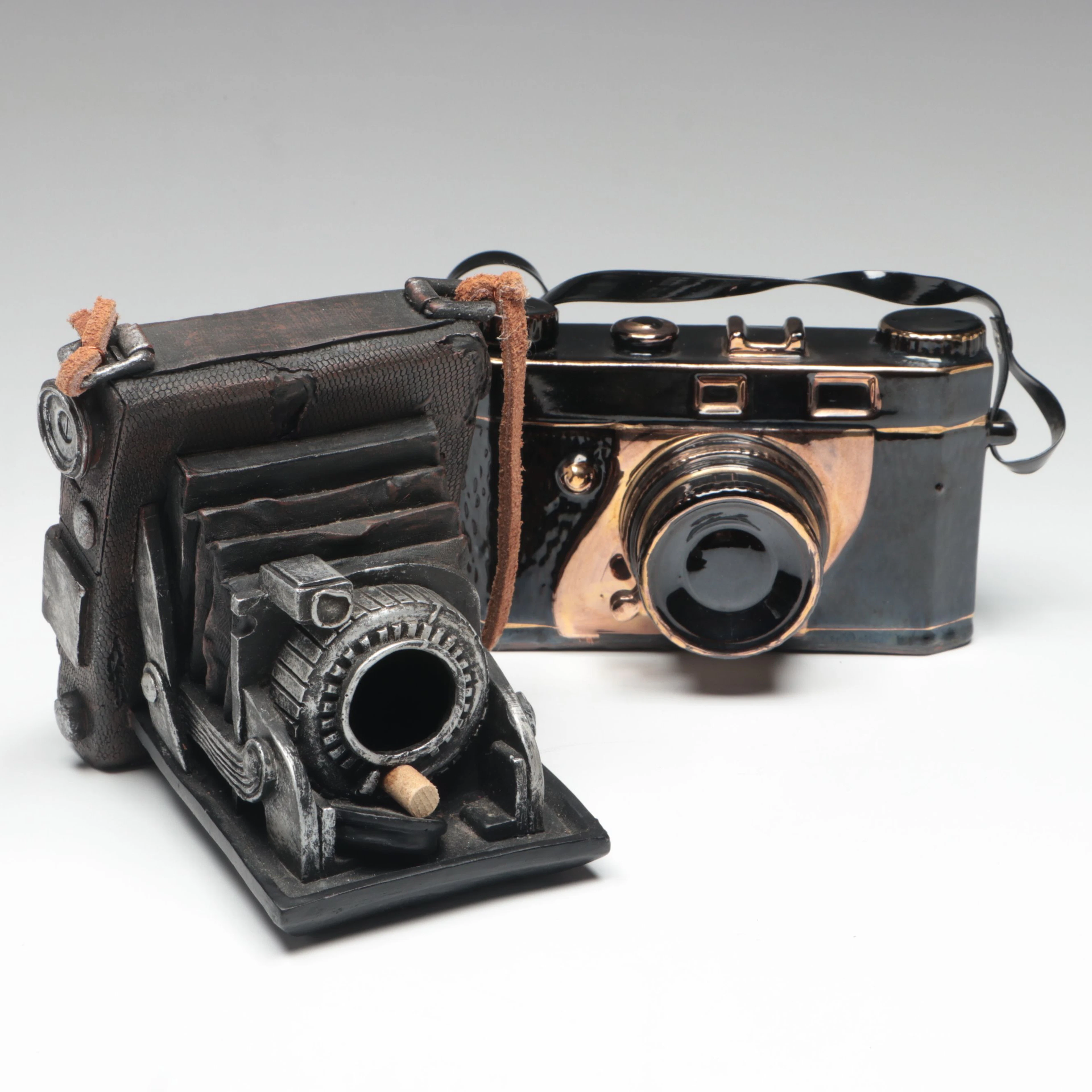 Relco Film Camera Ceramic Decanter with Folding Bellows Camera Resin Figure