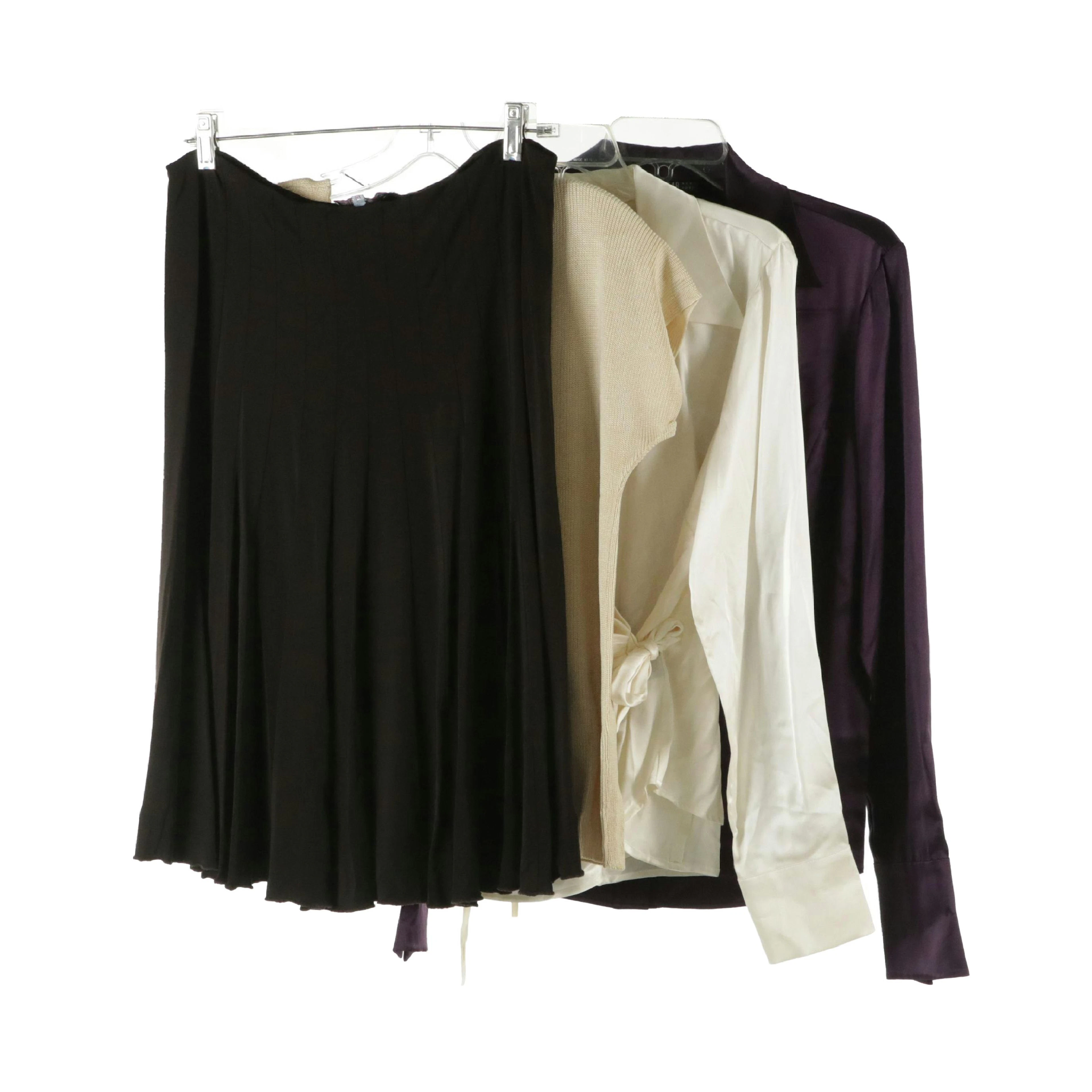 Lafayette 148, Hype and Linda Allard Ellen Tracy Silk Blouses W Drama