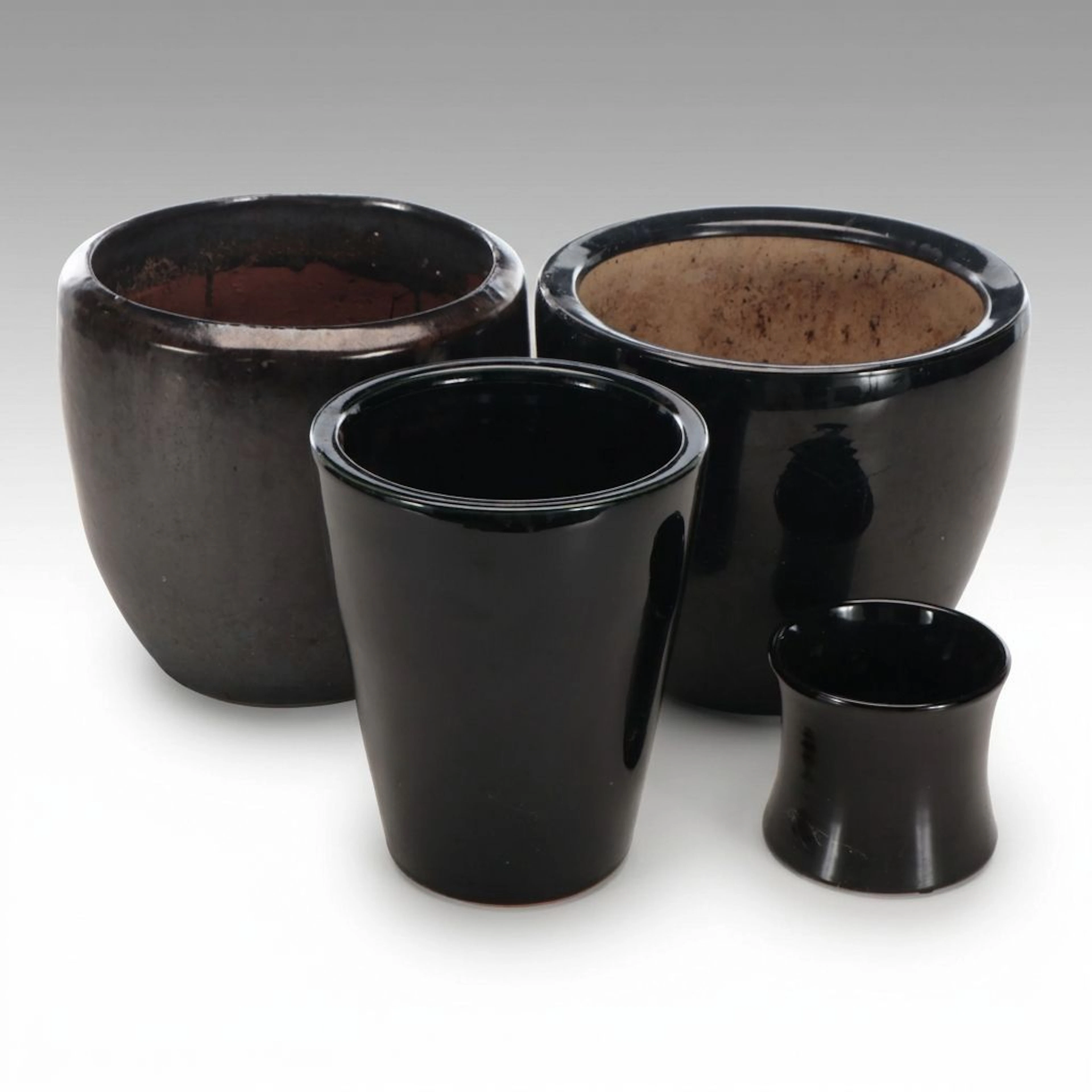 Black Ceramic Planter Collection