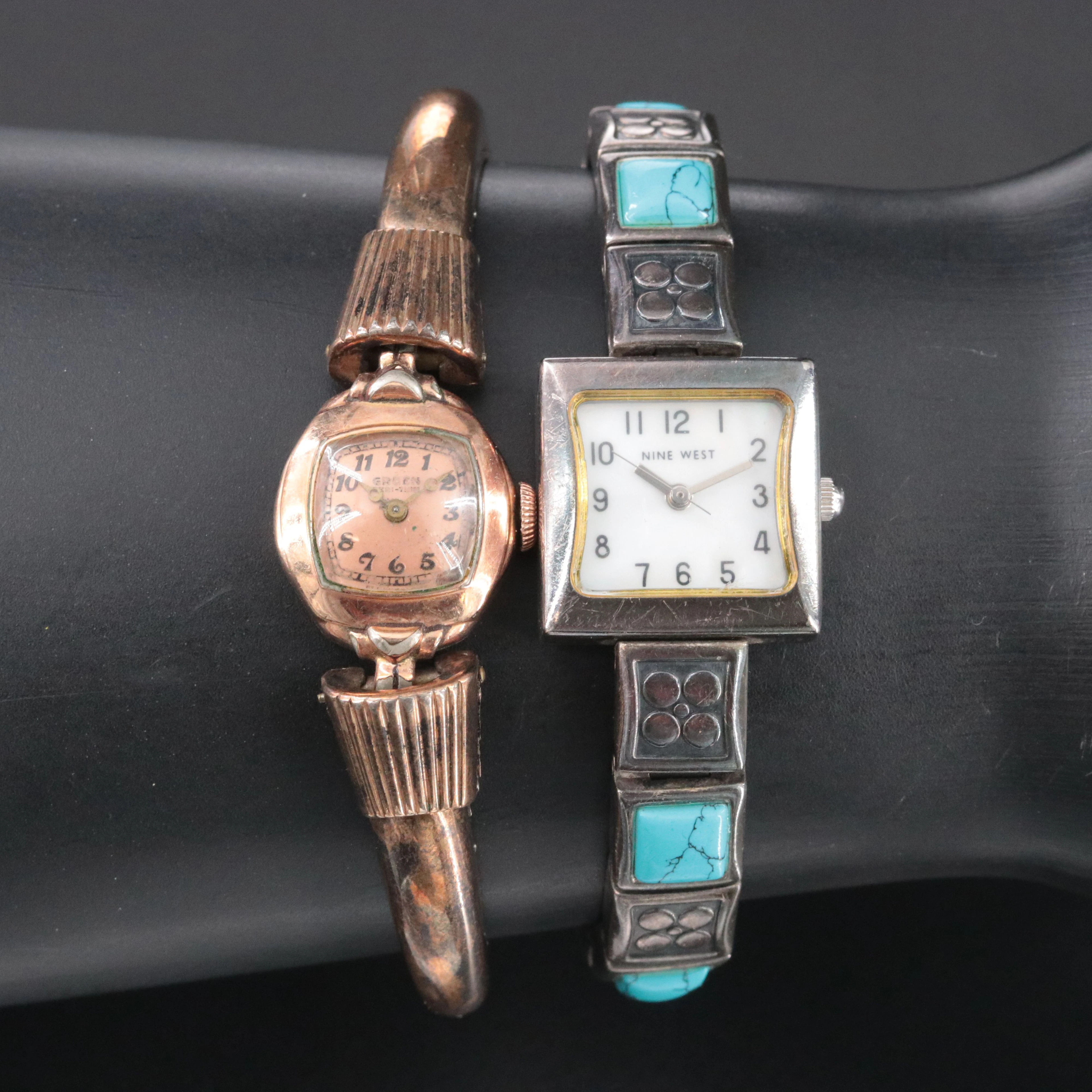 Nine West and Gruen Veri Thin Guildite Vintage Watches