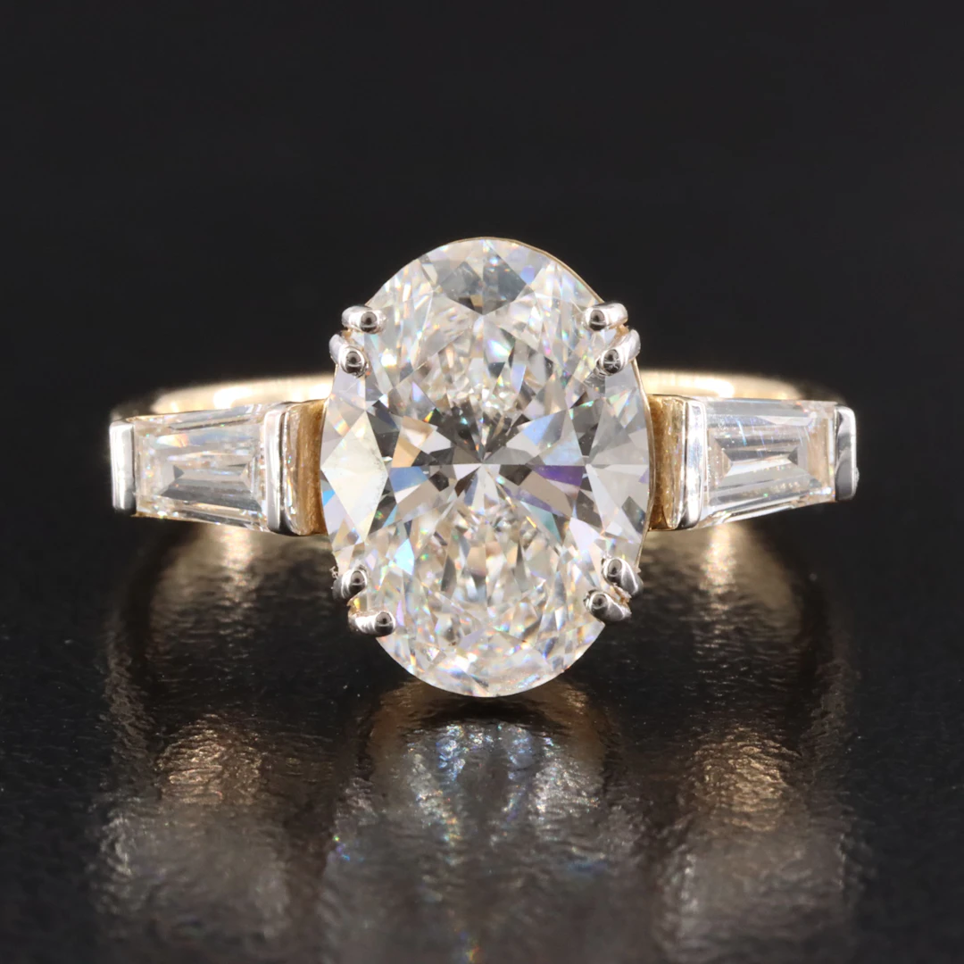 14K 3.69 CTW Lab Grown Diamond Ring with IGI Report