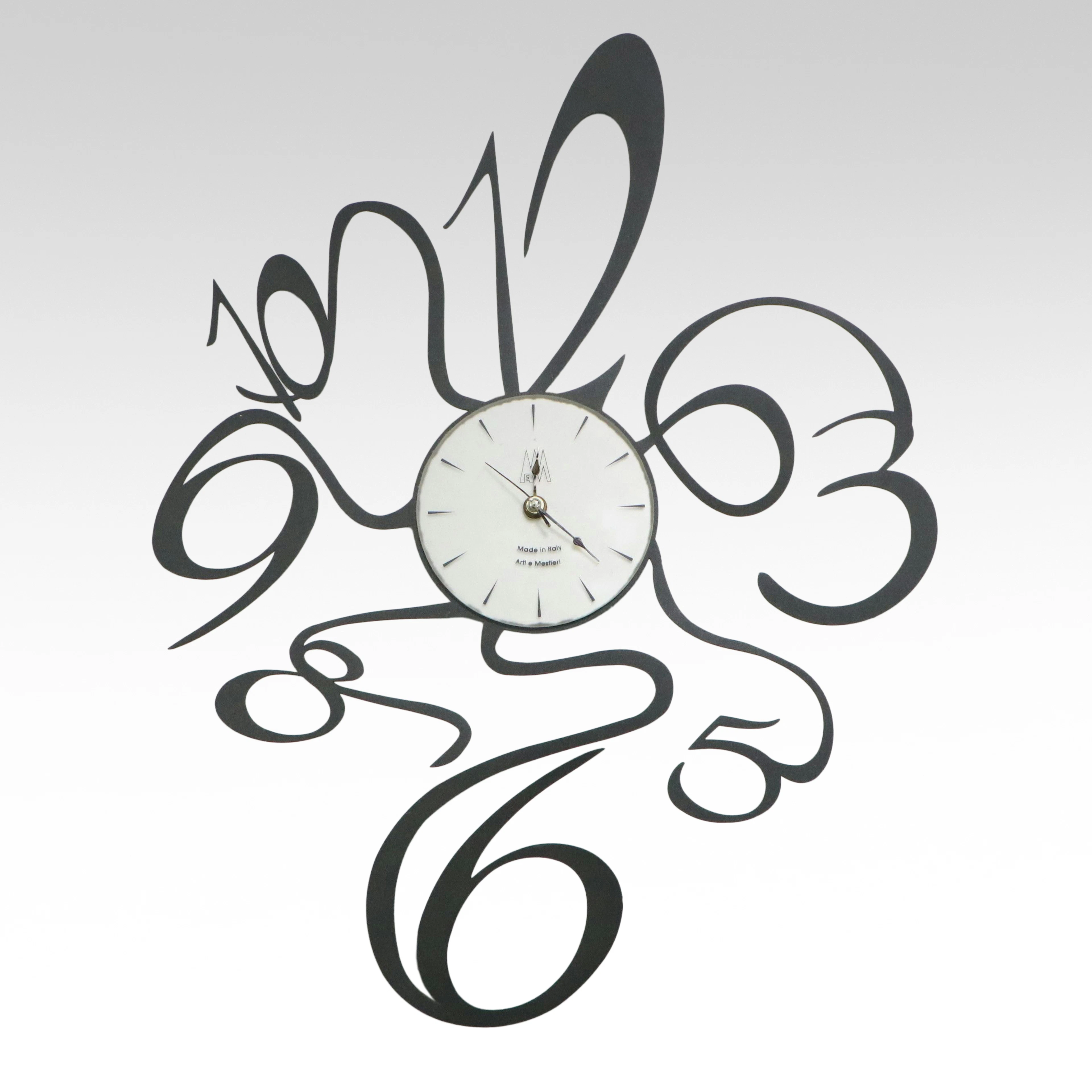 Arti E Mestieri Italian Postmodern Wall Clock