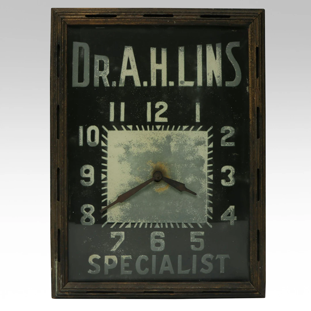 Art Deco Style Advertising Wall Clock, Early 20th Century