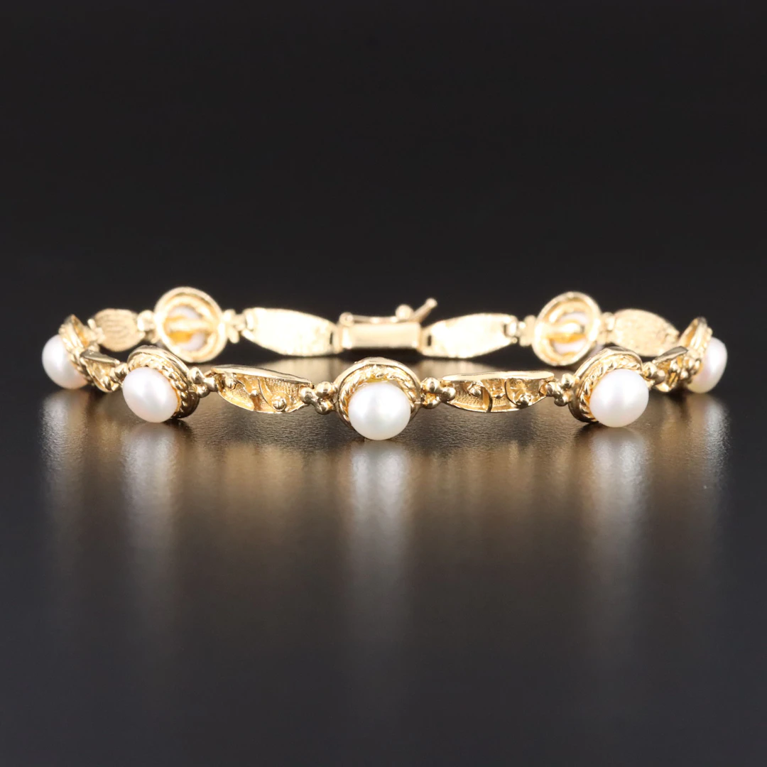 14K Pearl Bracelet