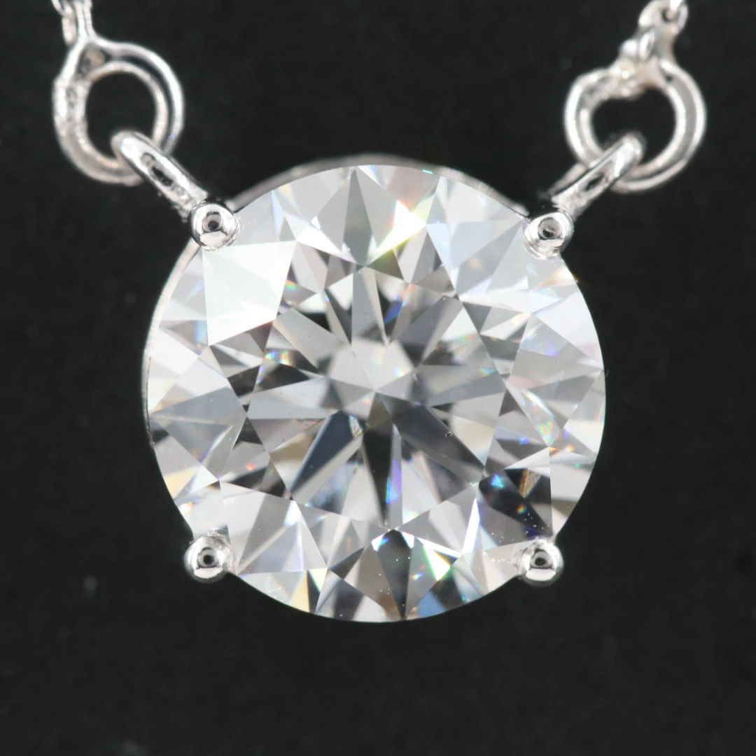 14K 3.04 CT Lab Grown Diamond Necklace with IGI Report