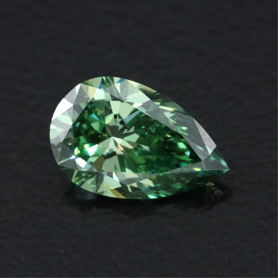 Loose 1.00 CT Fancy Vivid Green Lab Grown Diamond with IGI Report