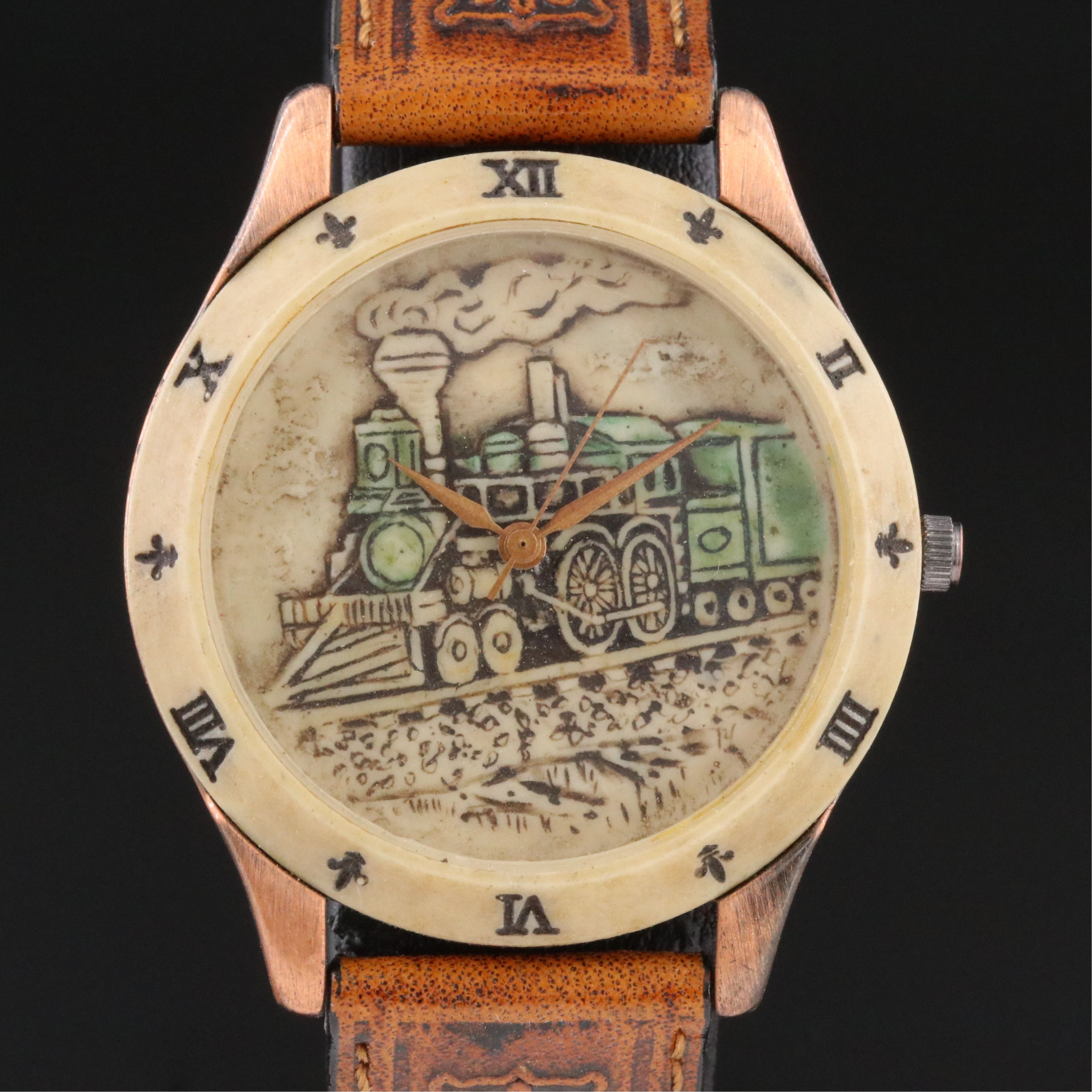 Pierre Nicol 3D Sculpted Locomotive Quartz Watch