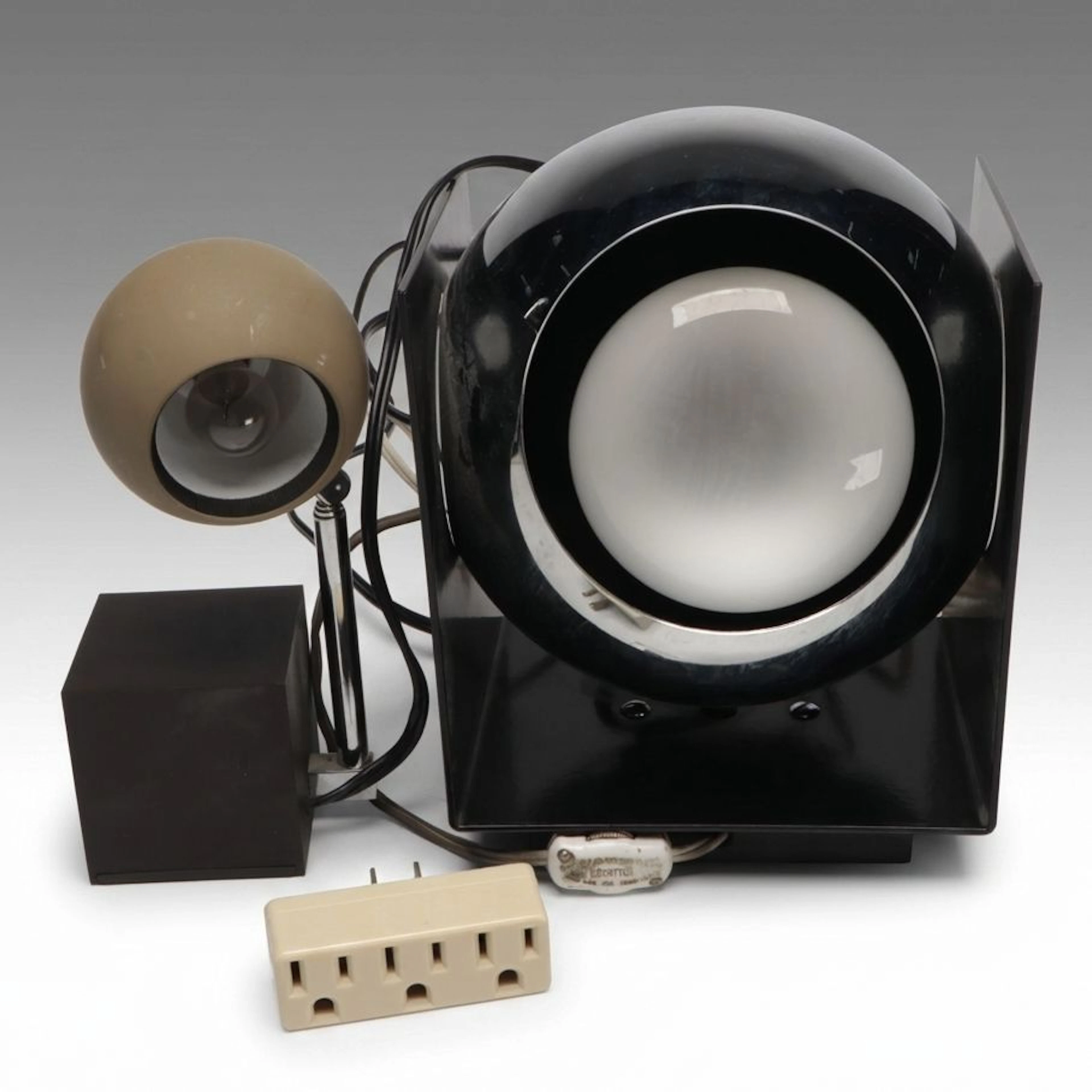 Lightolier "Lytegem" with Other Mid Century Modern Table Lamp