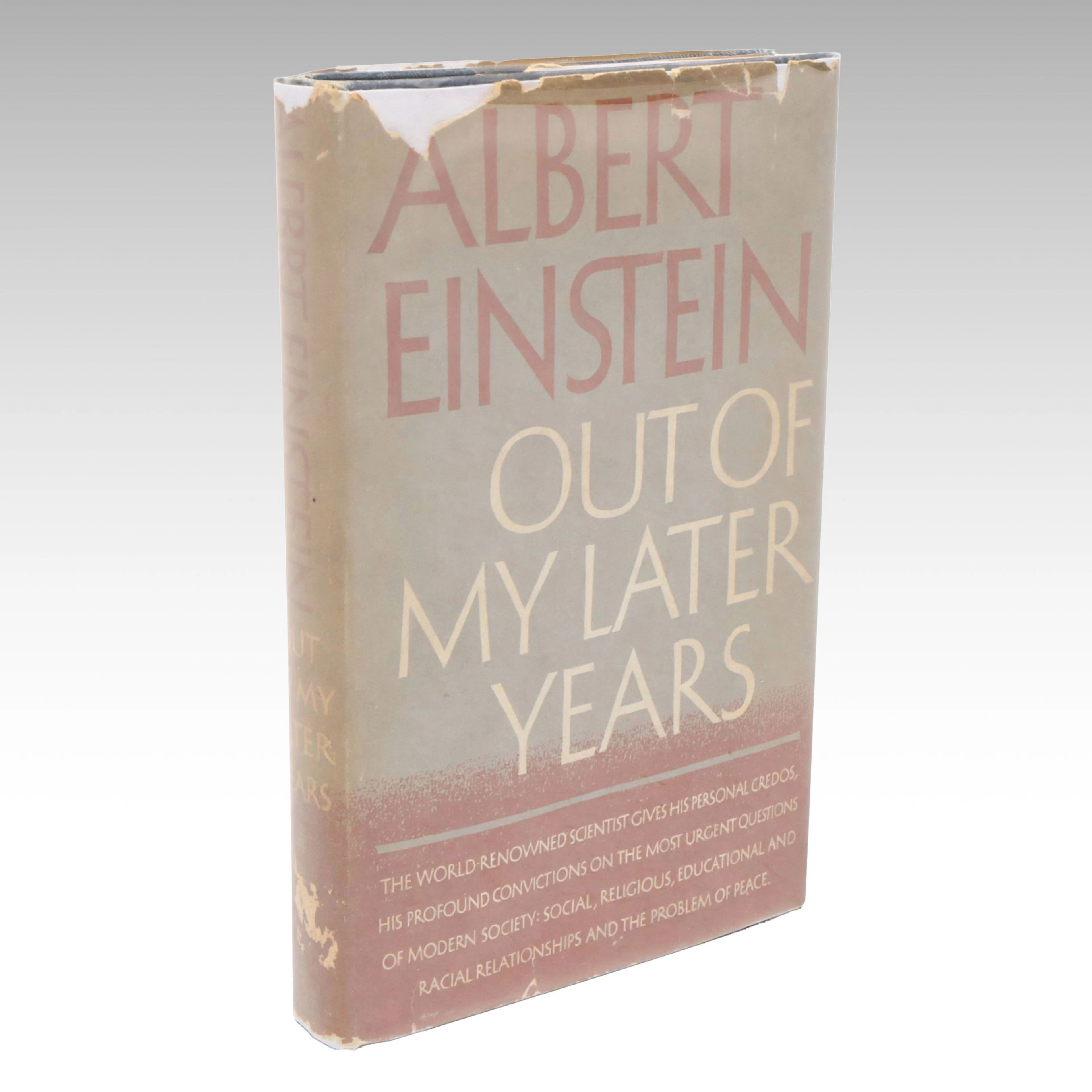 First Edition "Out of My Later Years" by Albert Einstein, 1950