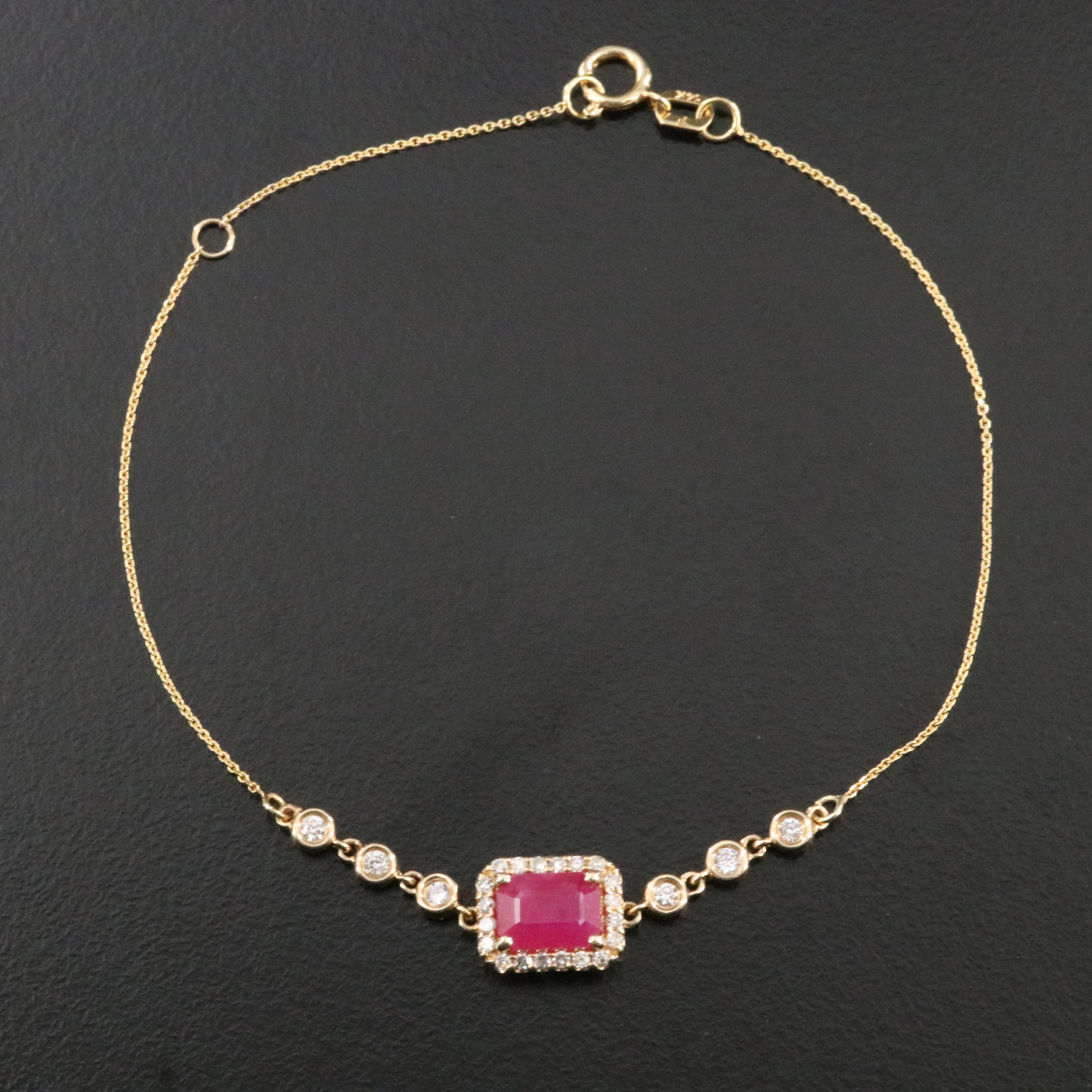 14K Ruby and Diamond Bracelet