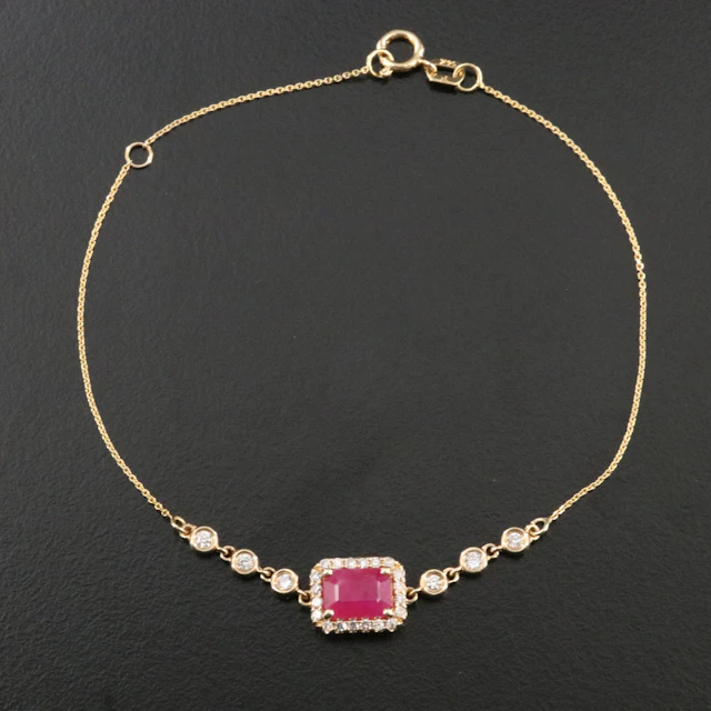 14K Ruby and Diamond Bracelet