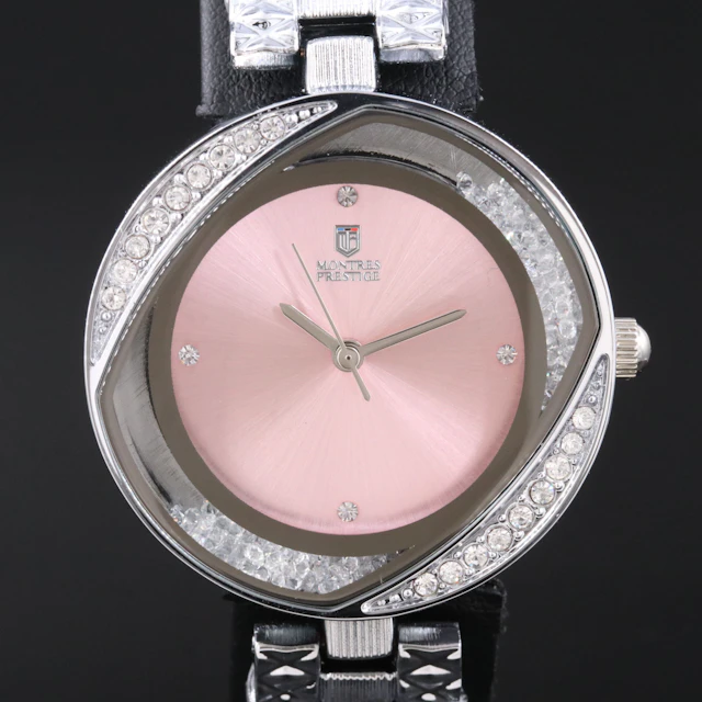 Montres Prestige x Invicta Cubic Zirconia Pink Dial Quartz Dress Watch