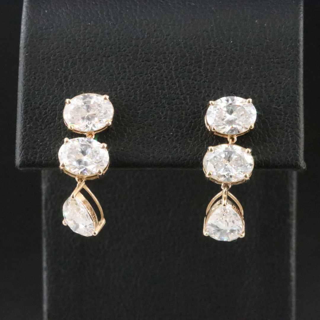 14K 4.77 CTW Lab Grown Diamond Earrings