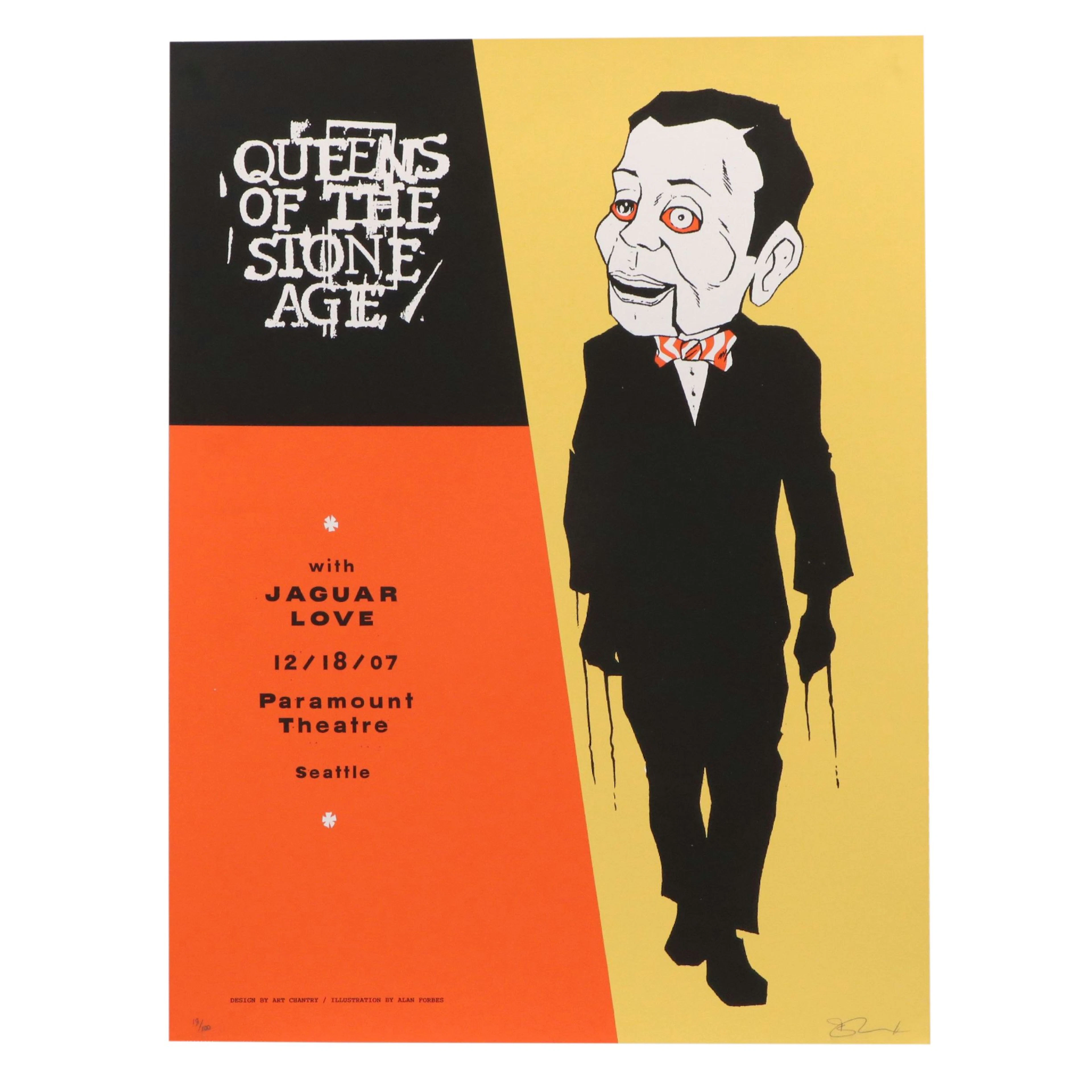 Alan Forbes Queens of the Stone Age Serigraph Concert Poster, 2007