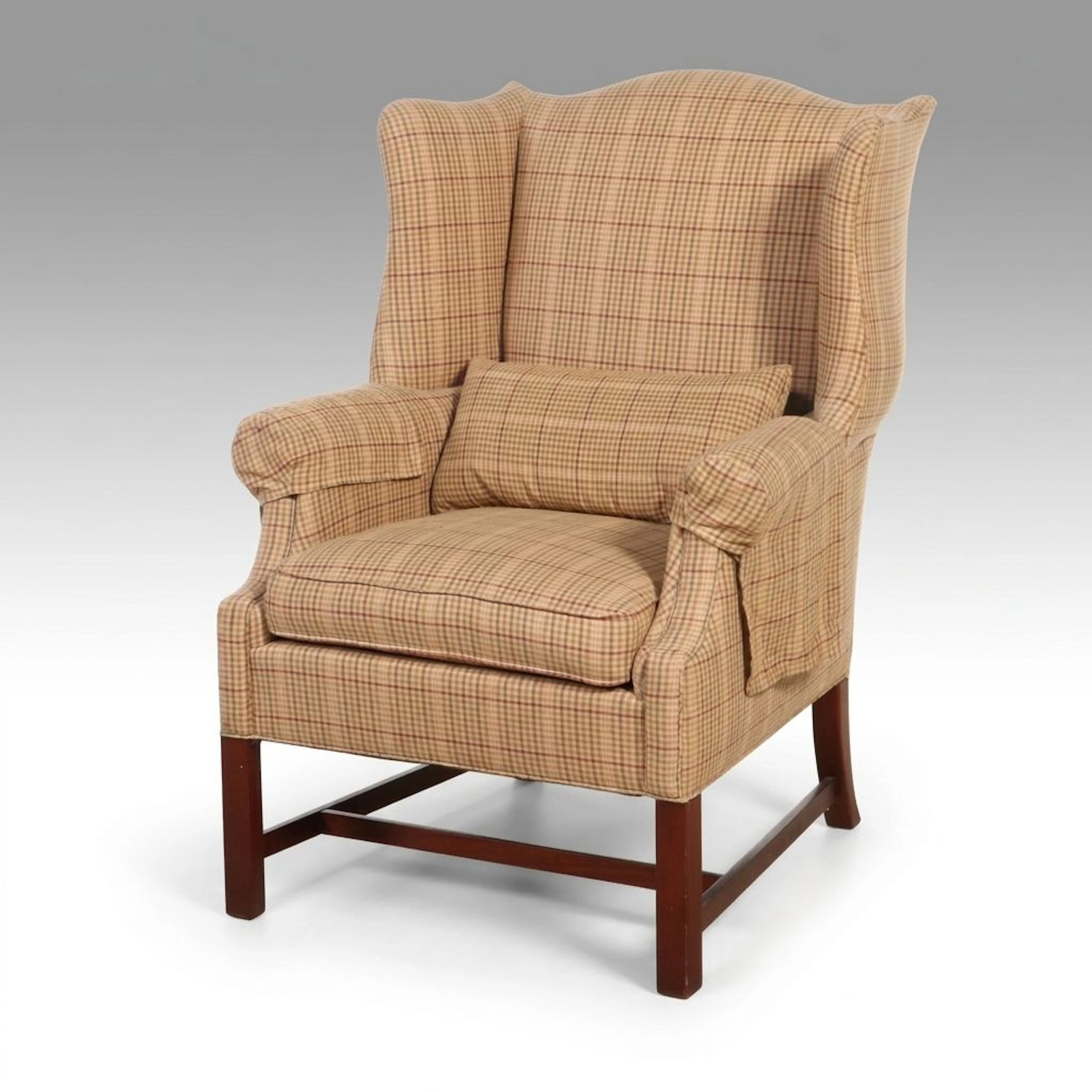 Hickory Chair Traditional Style Upholstered Wingback Armchair, Late