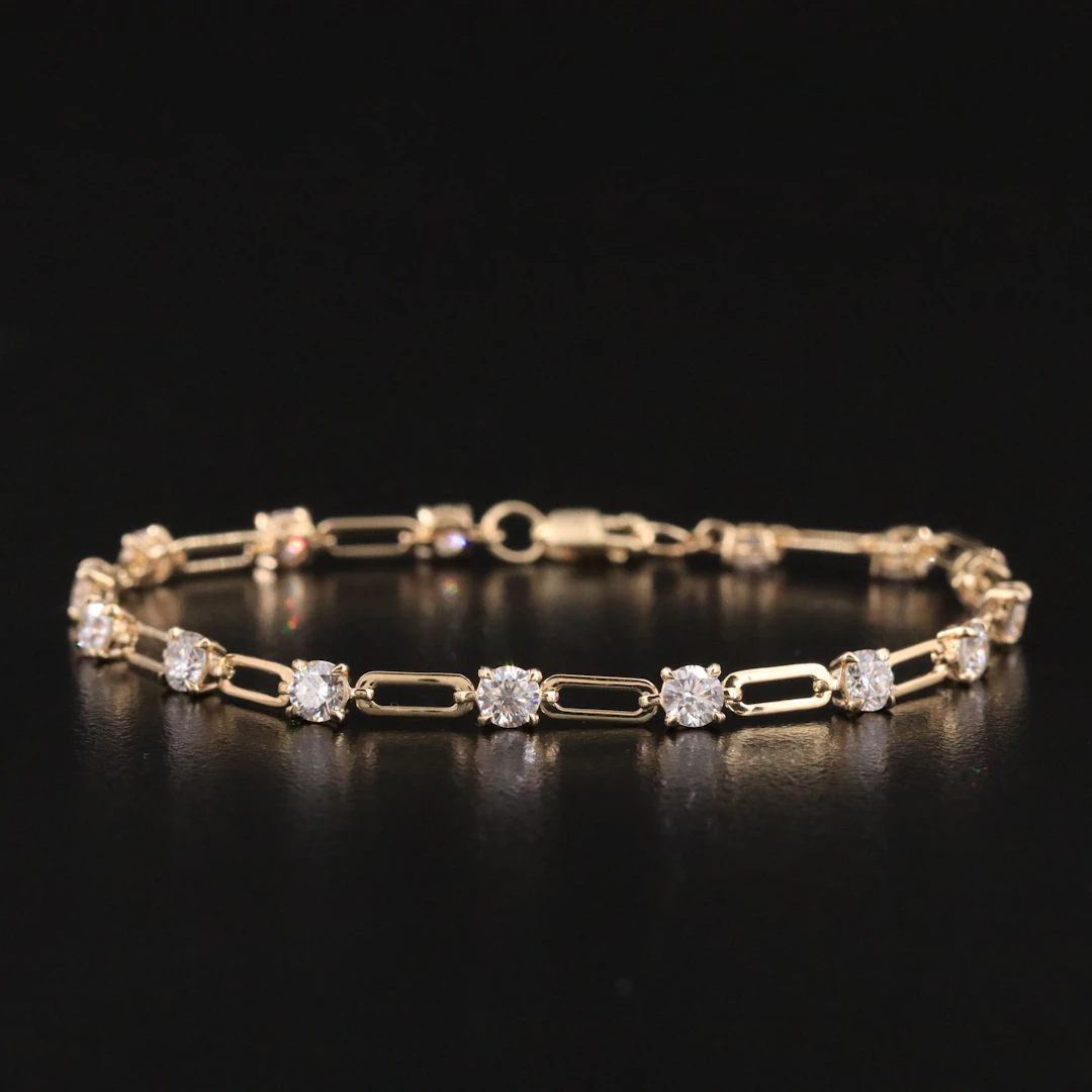 14K 3.00 CTW Lab Grown Diamond Bracelet with IGI Report