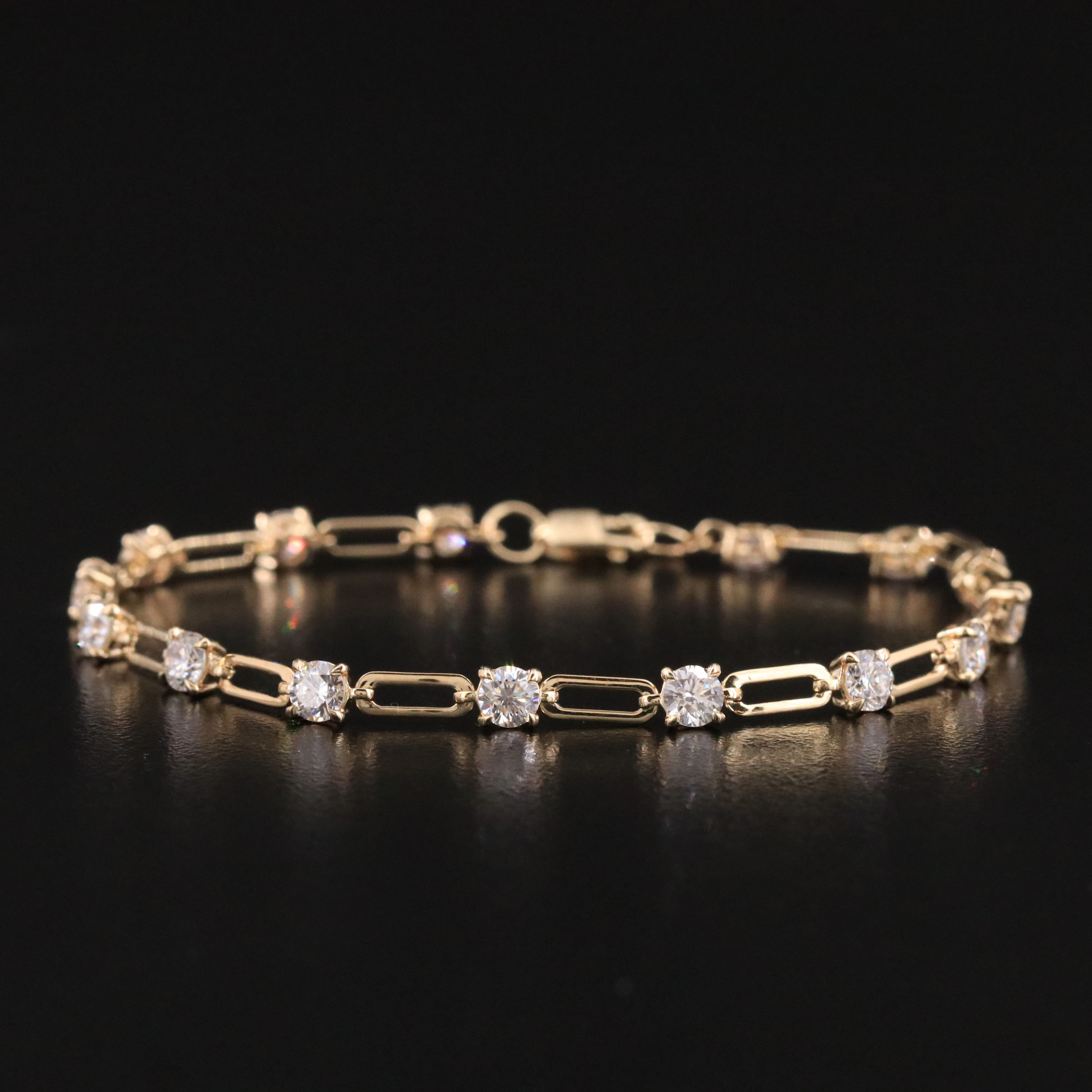 14K 3.00 CTW Lab Grown Diamond Bracelet with IGI Report