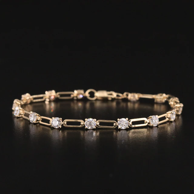14K 3.00 CTW Lab Grown Diamond Bracelet with IGI Report