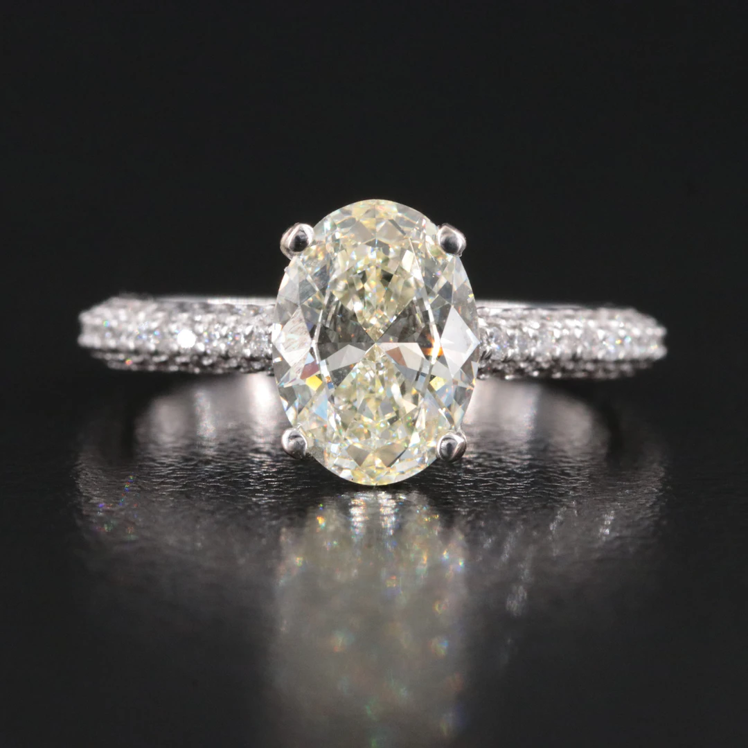 14K 2.48 CTW Diamond Ring with GIA eReport