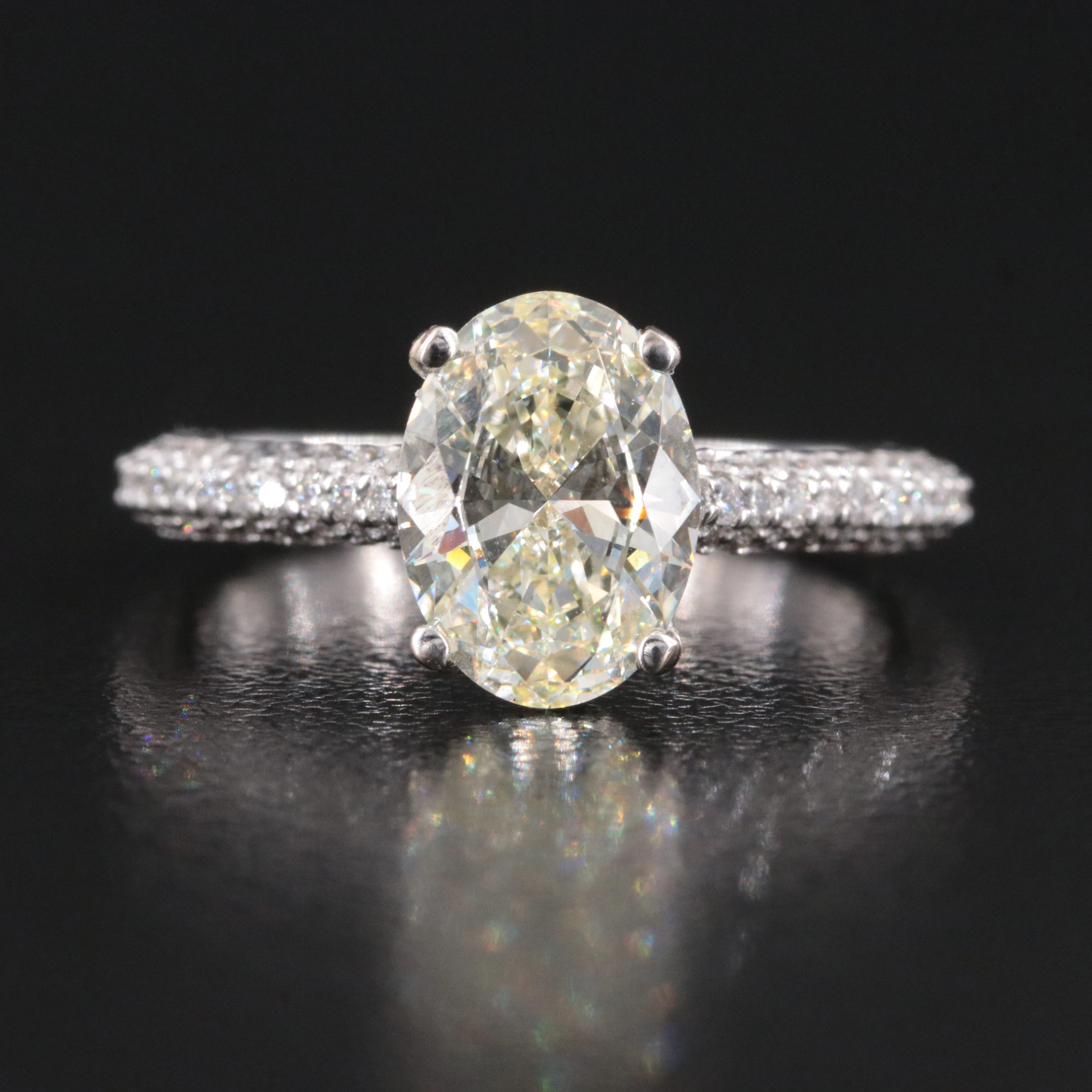 14K 2.48 CTW Diamond Ring with GIA eReport