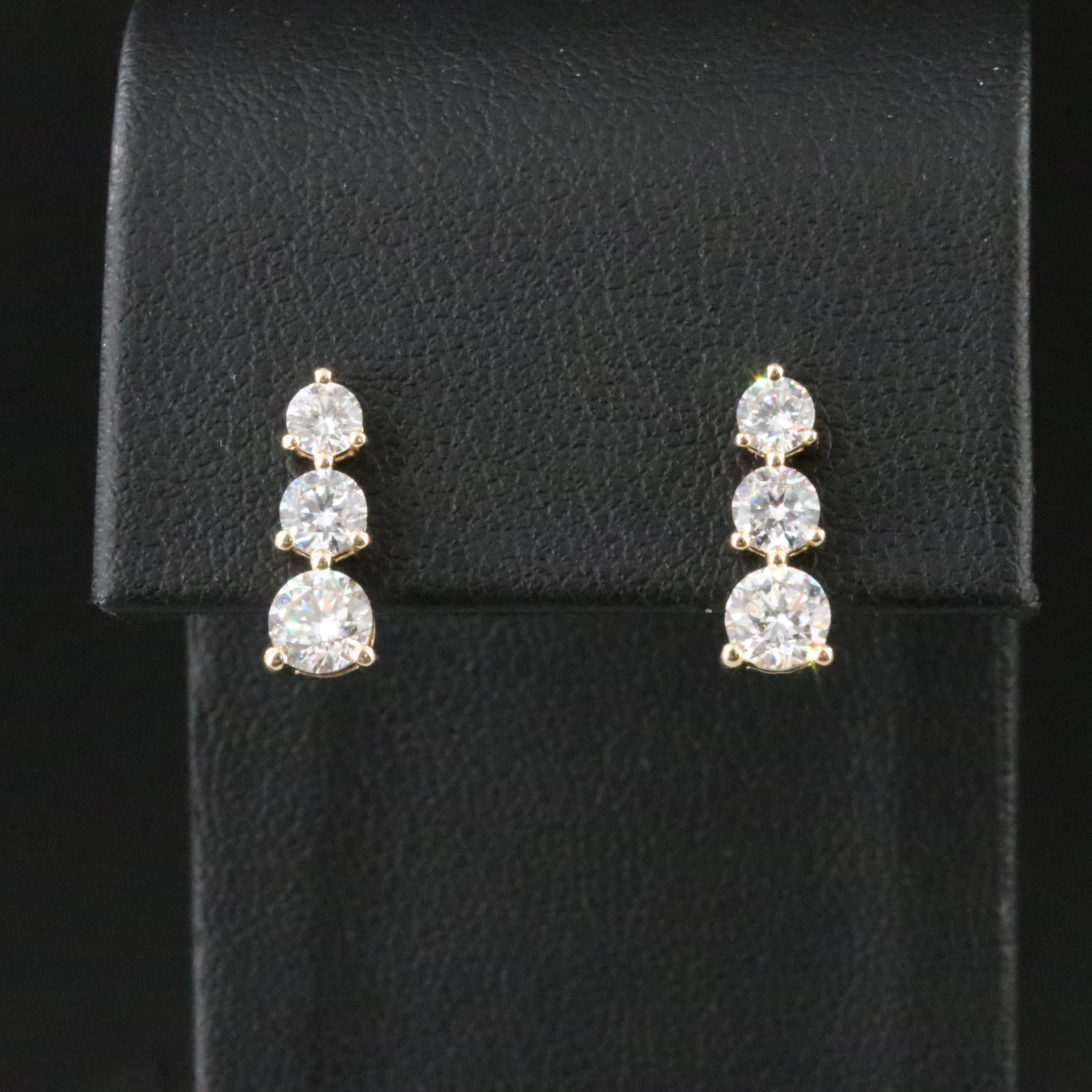 14K 2.12 CTW Lab Grown Diamond Drop Earrings