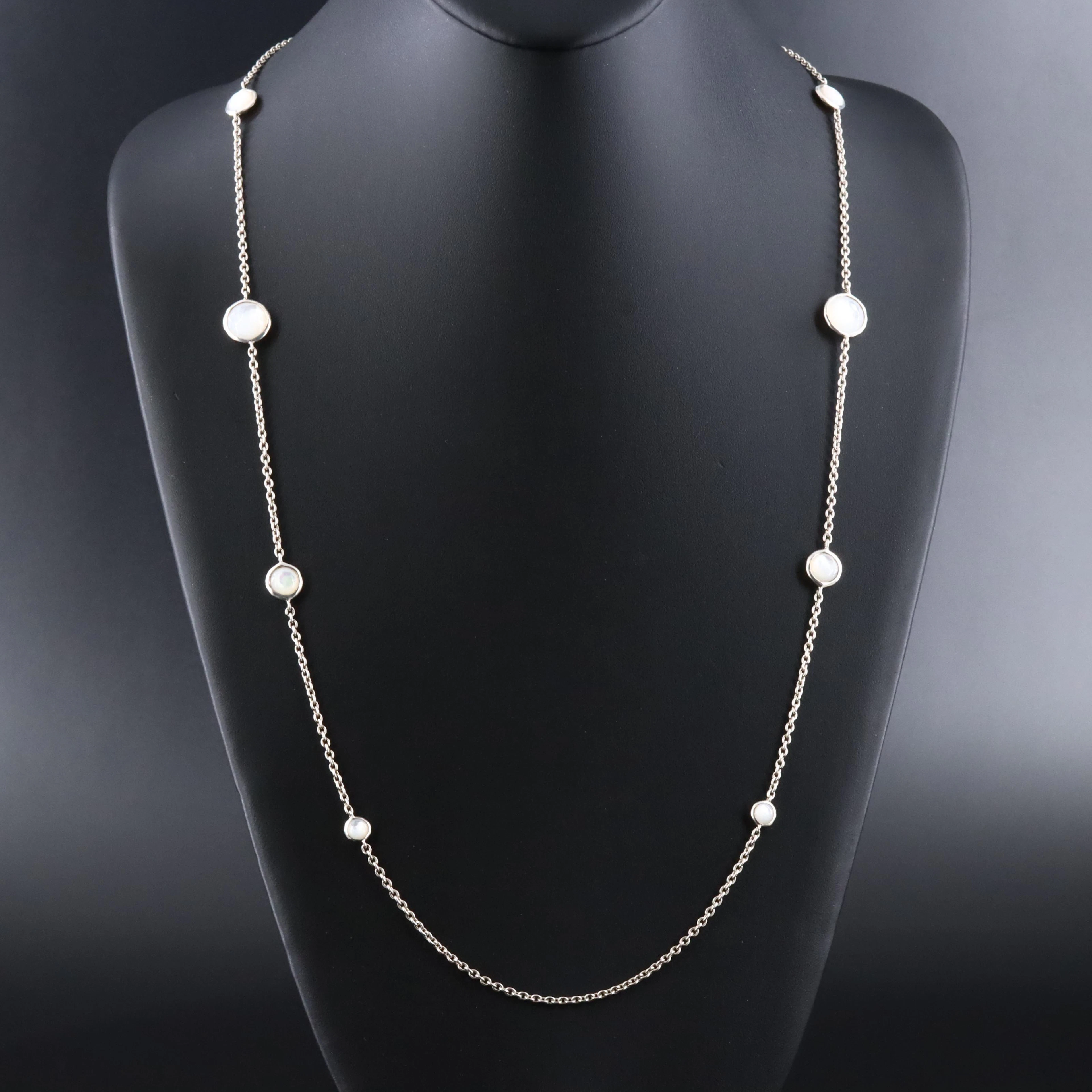 Ippolita Rock Candy Sterling Mother of Pearl Station Necklace