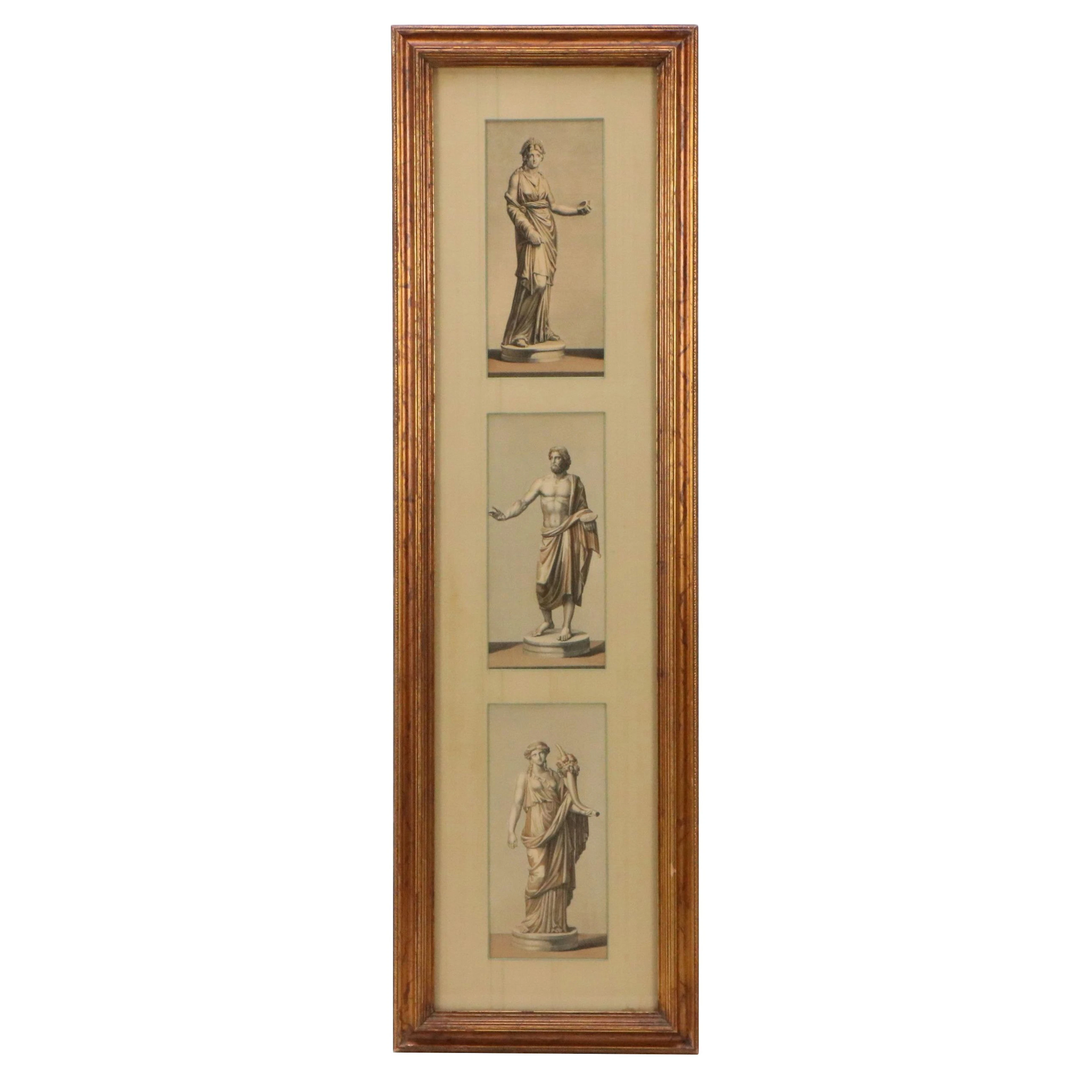 Hand-Colored Lithographs of Greek and Roman Gods and Goddesses
