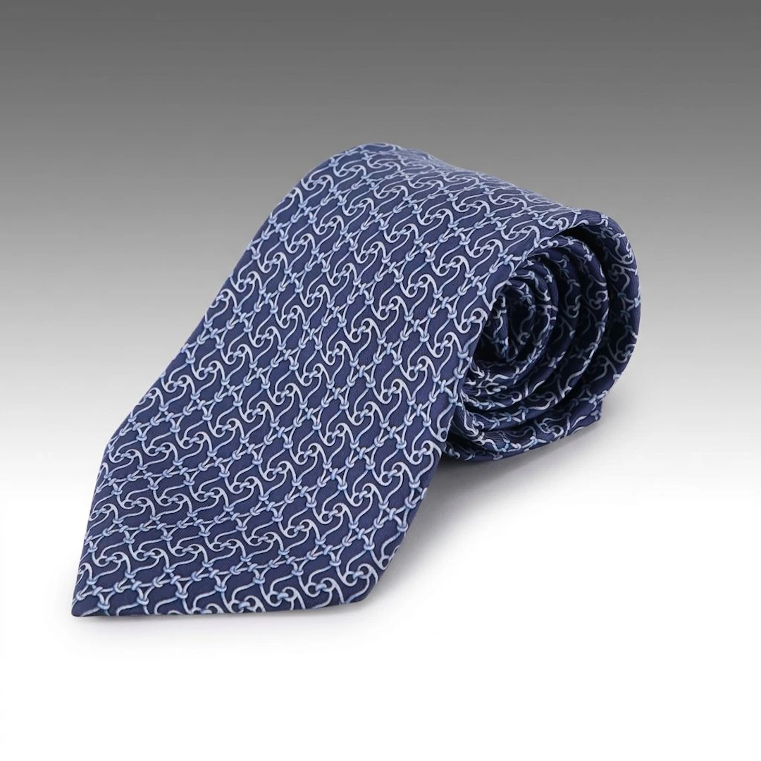 Hermès Hand-Stitched Silk Twill Necktie