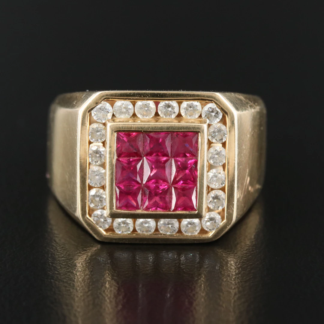 Cardow 14K Ruby and Diamond Ring