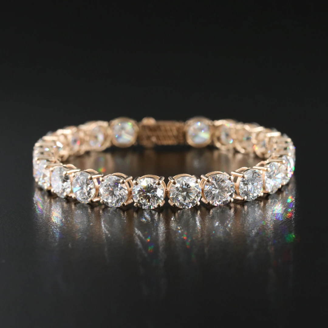 14K 22.35 CTW Lab Grown Diamond Line Bracelet