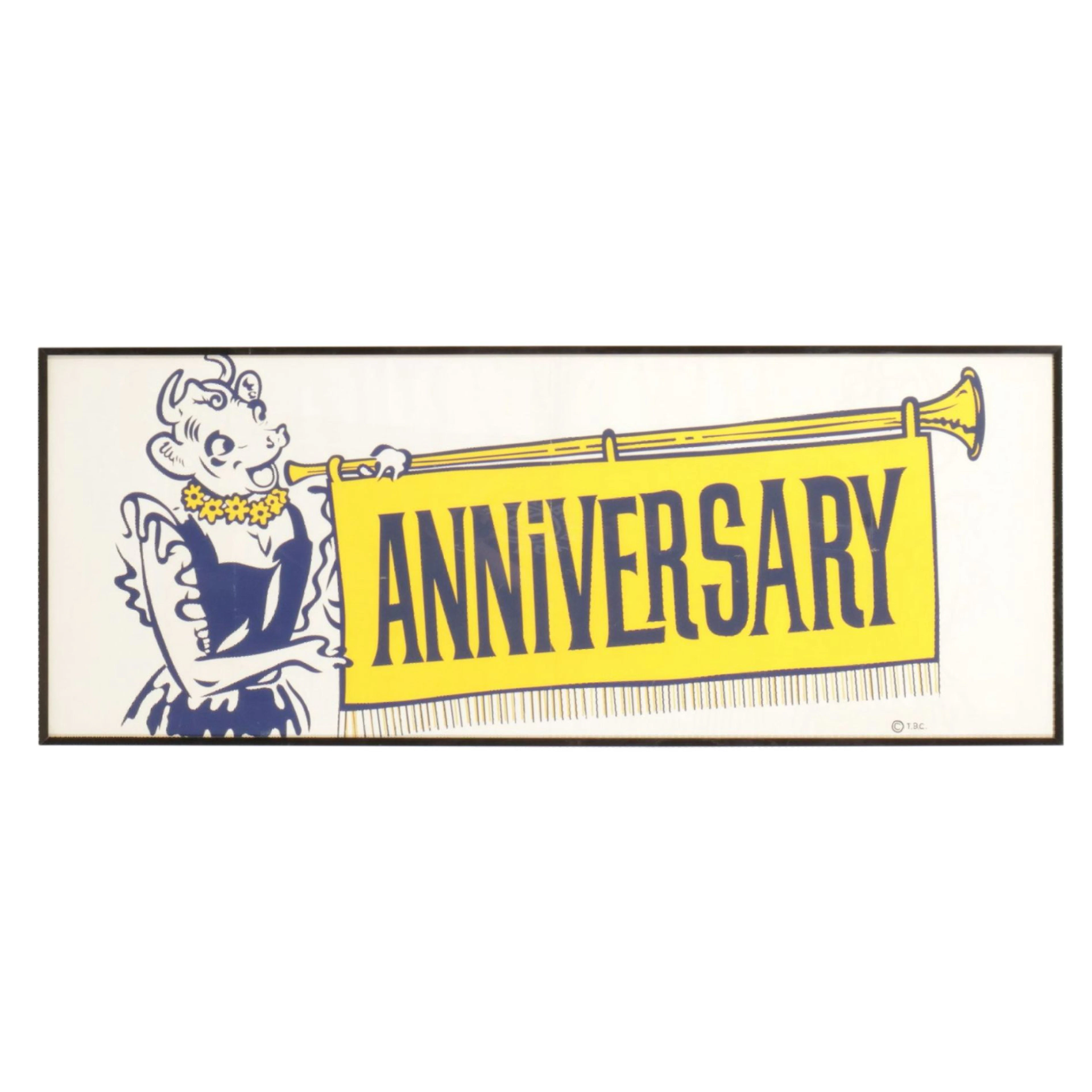 Borden Dairy "Anniversary" Poster Featuring Elsie the Cow